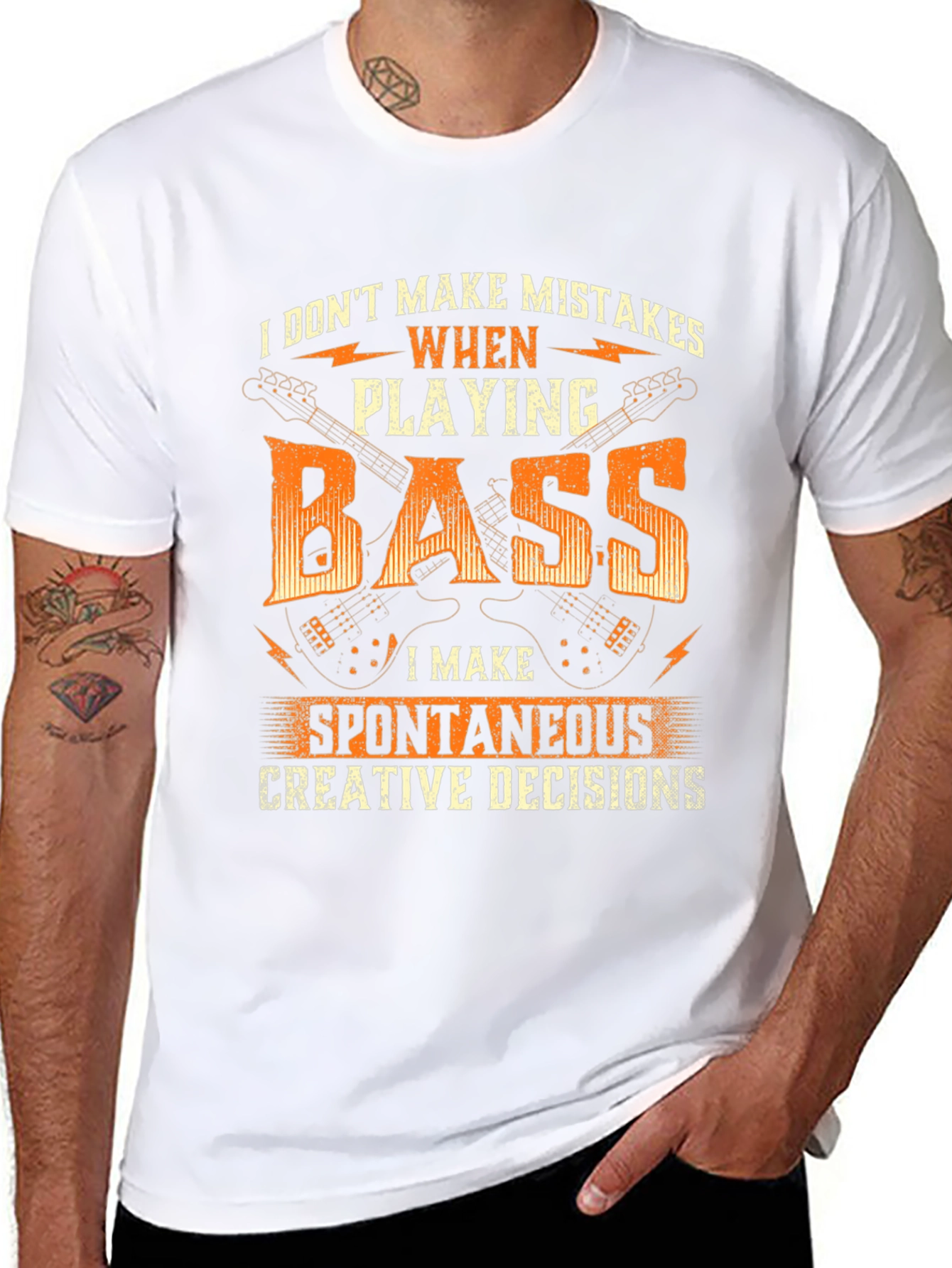 Bass Player Graphic Tee - Spontaneous Creative Decisions