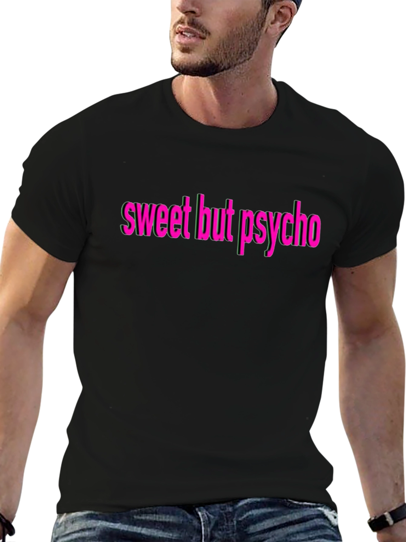 Sweet But Psycho T-Shirt - Black Cotton Blend
