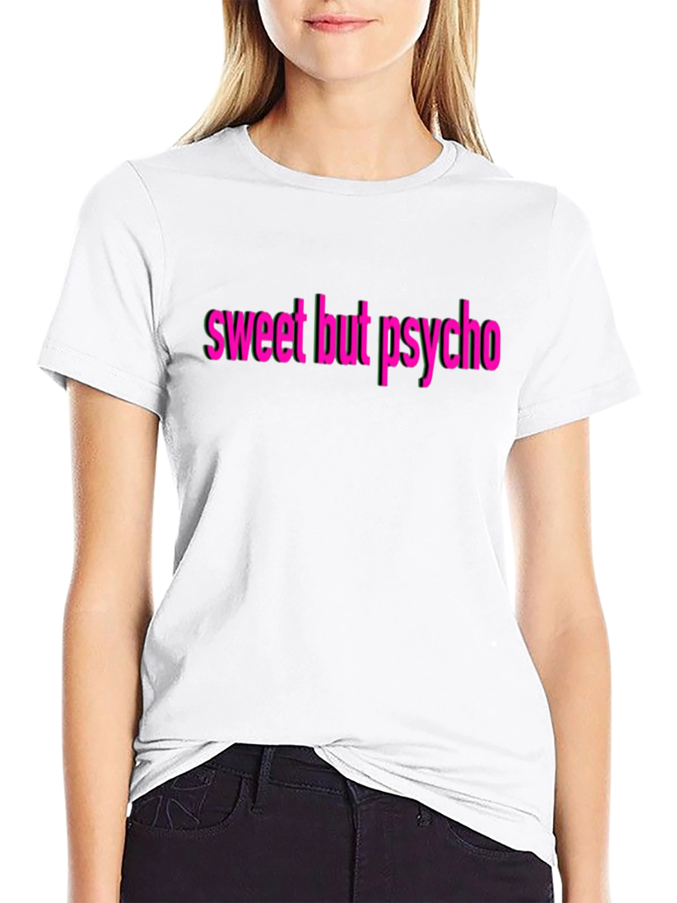 Sweet But Psycho T-Shirt - Black Cotton Blend