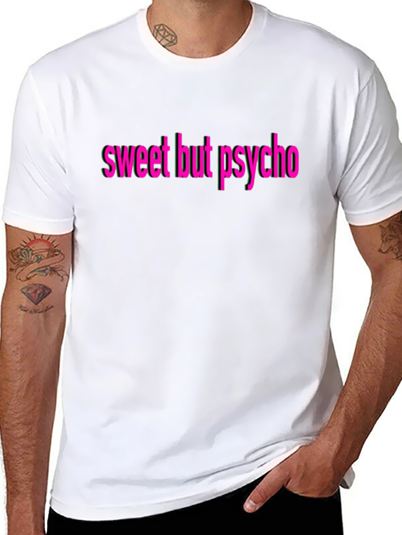 Sweet But Psycho T-Shirt - Black Cotton Blend