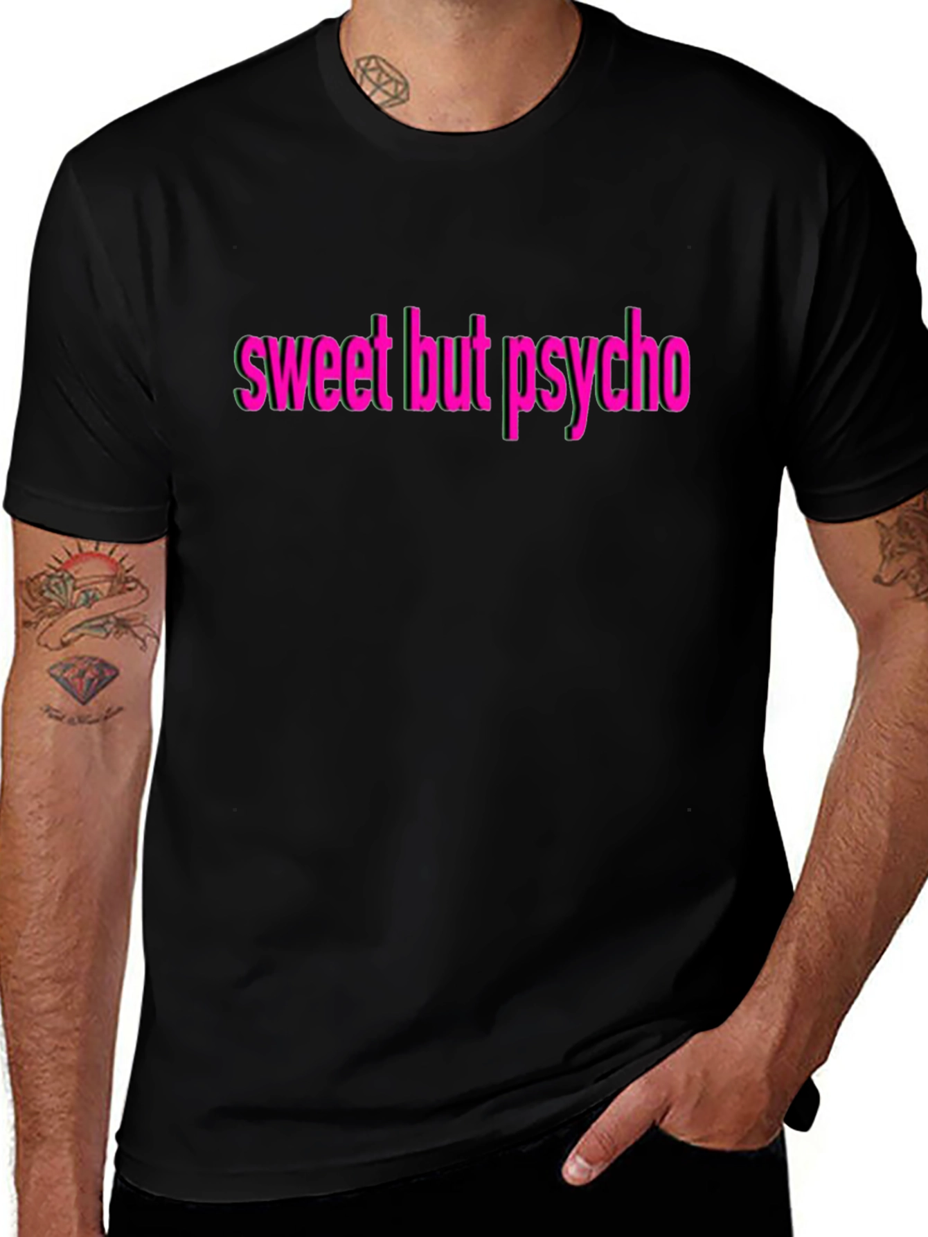 Sweet But Psycho T-Shirt - Black Cotton Blend