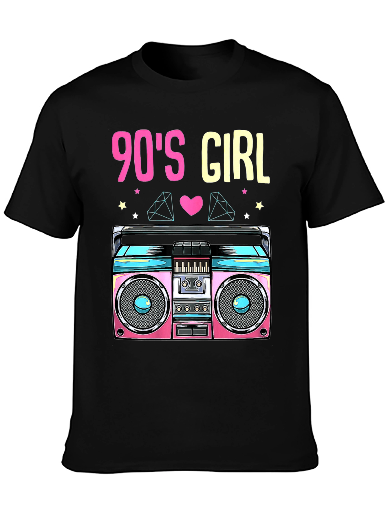 90s Girl Boombox T-Shirt - Retro Style