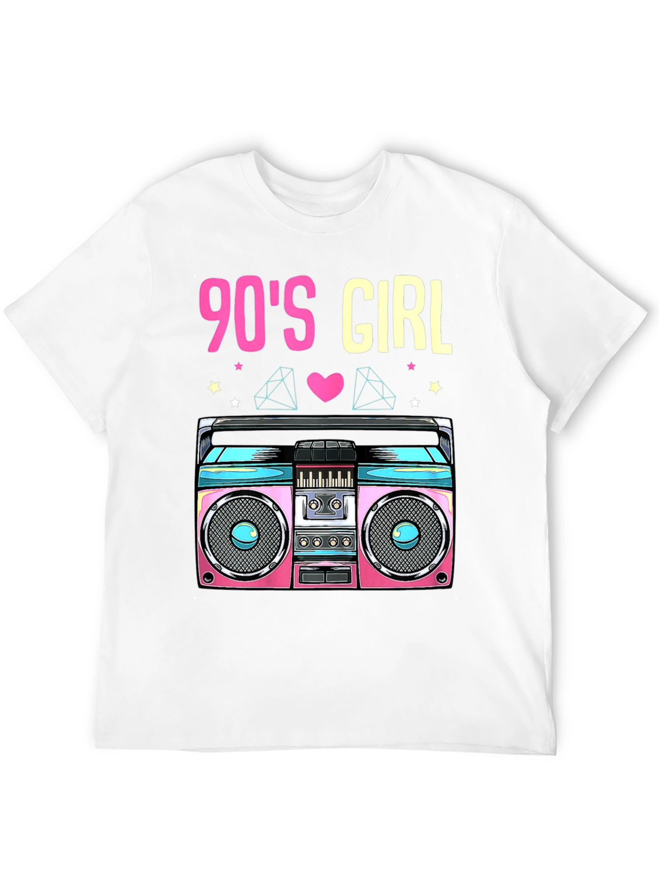 90s Girl Boombox T-Shirt - Retro Style