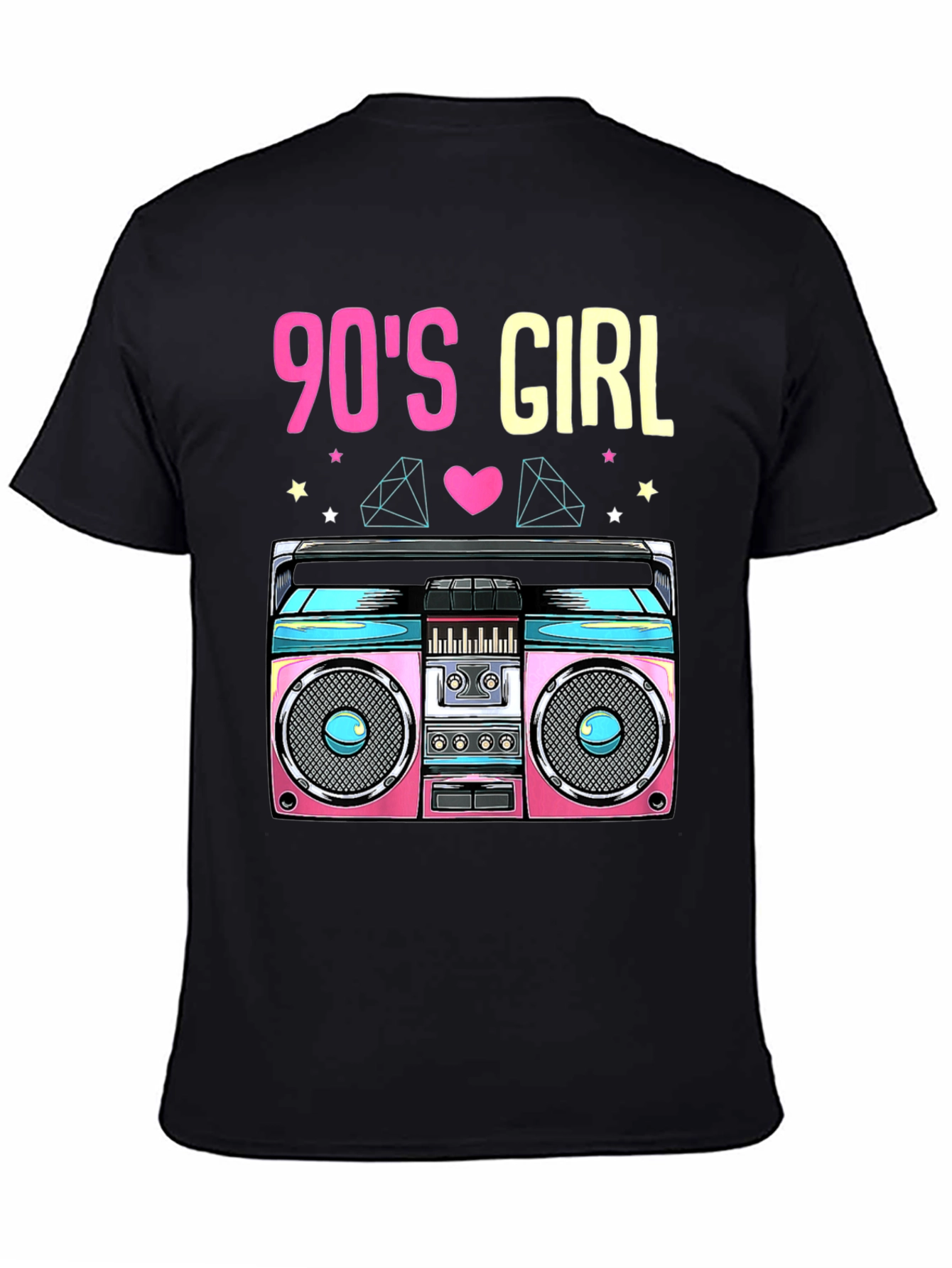 90s Girl Boombox T-Shirt - Retro Style
