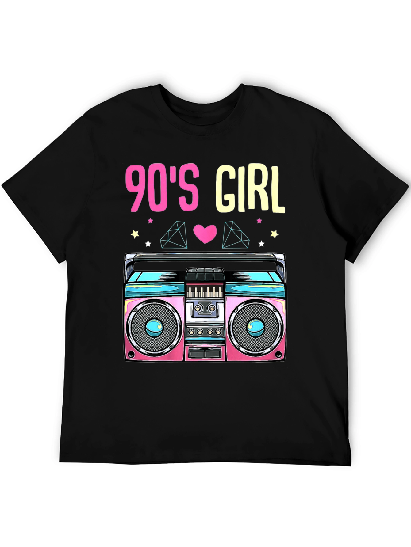 90s Girl Boombox T-Shirt - Retro Style