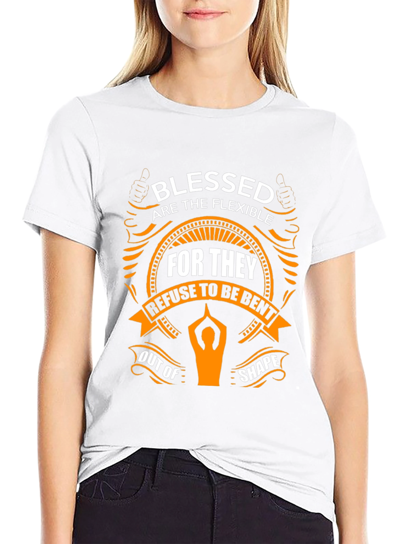 Blessed Flexible Yoga Black T-Shirt