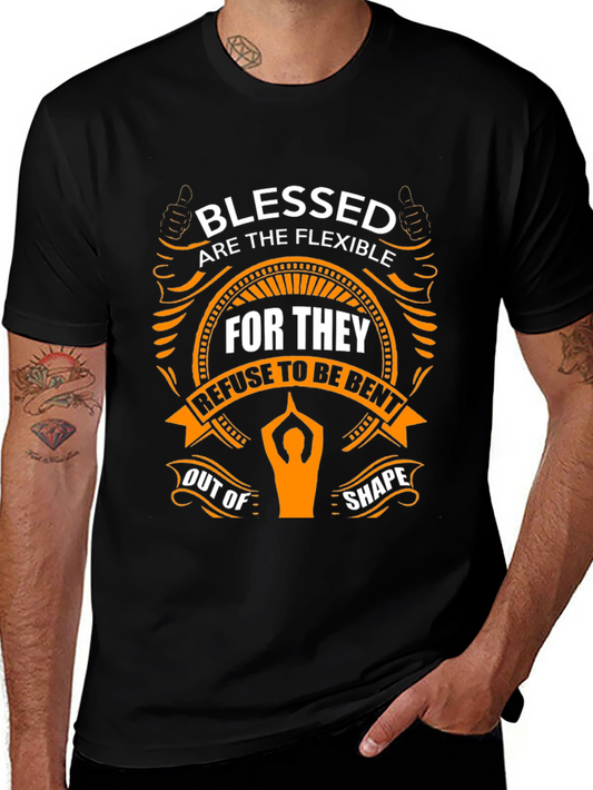 Blessed Flexible Yoga Black T-Shirt