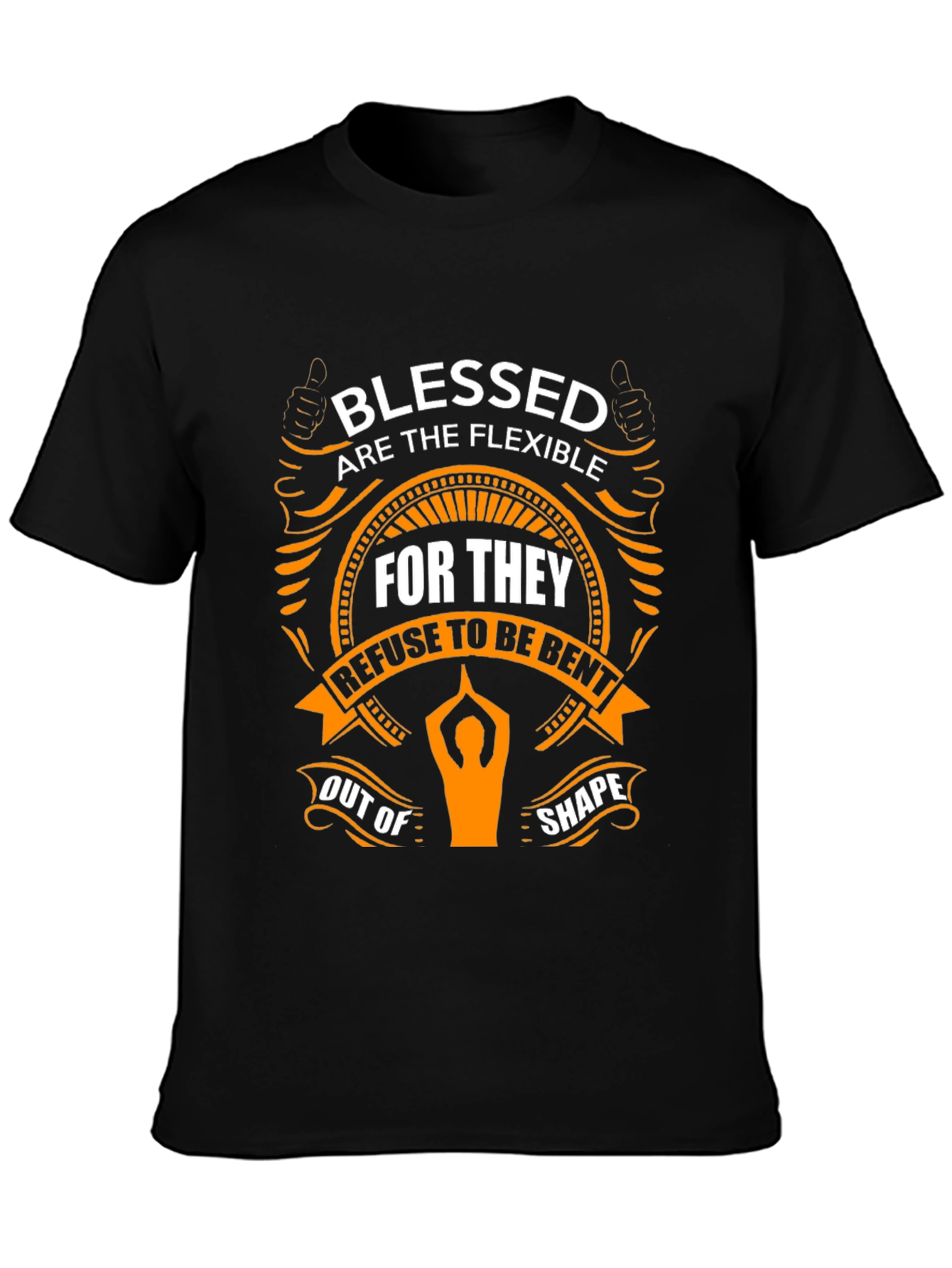 Blessed Flexible Yoga Black T-Shirt
