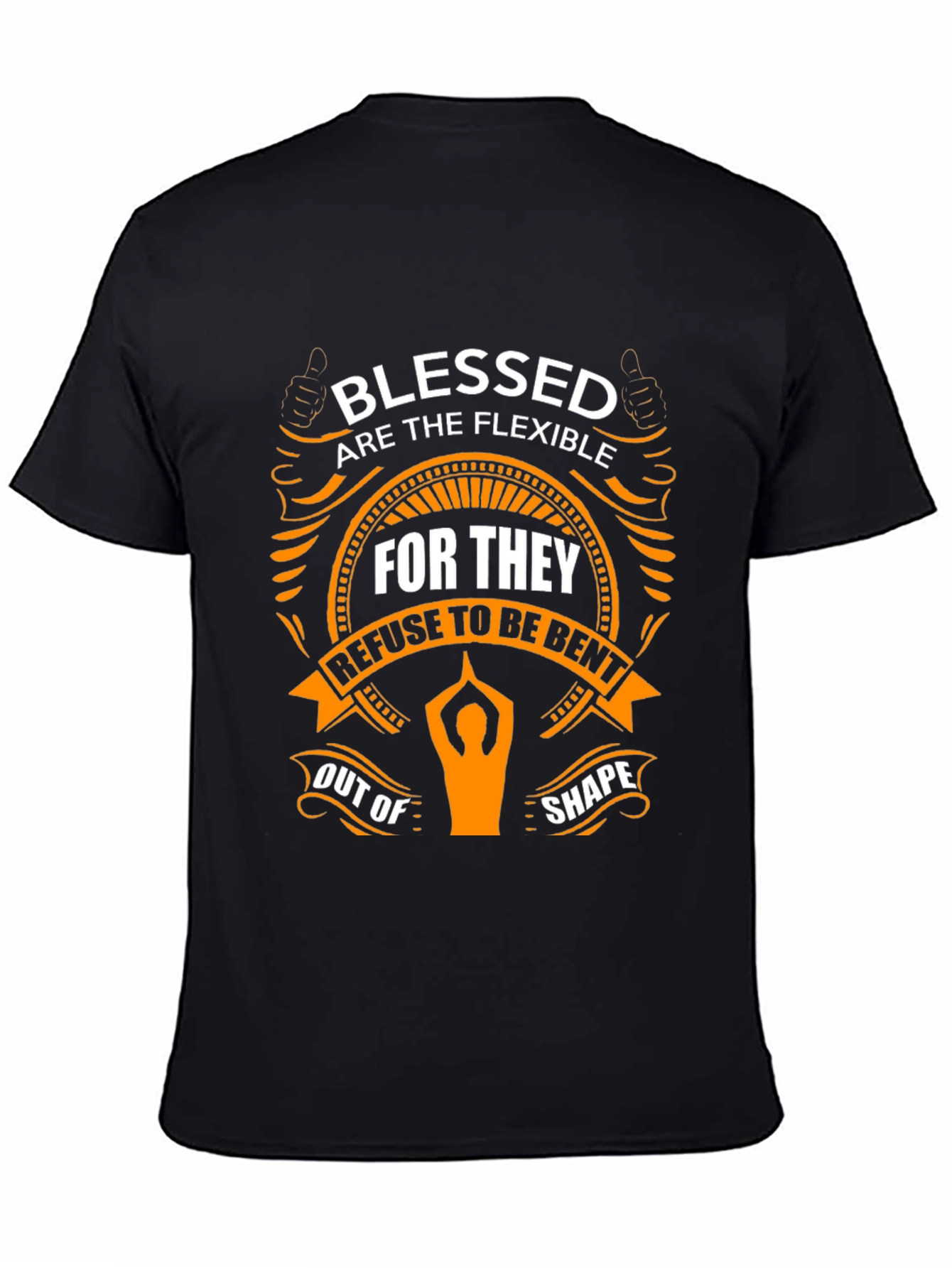 Blessed Flexible Yoga Black T-Shirt