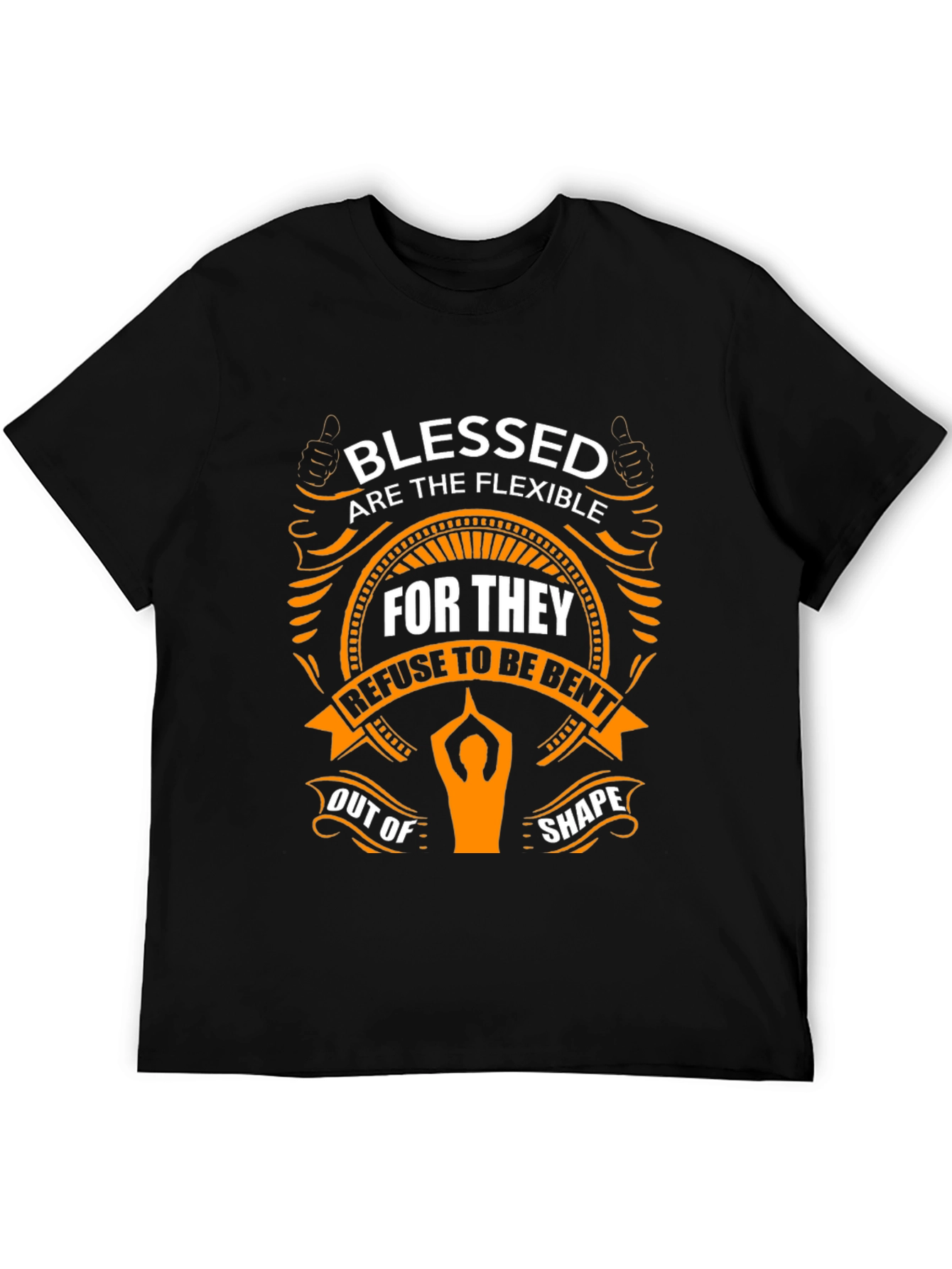 Blessed Flexible Yoga Black T-Shirt