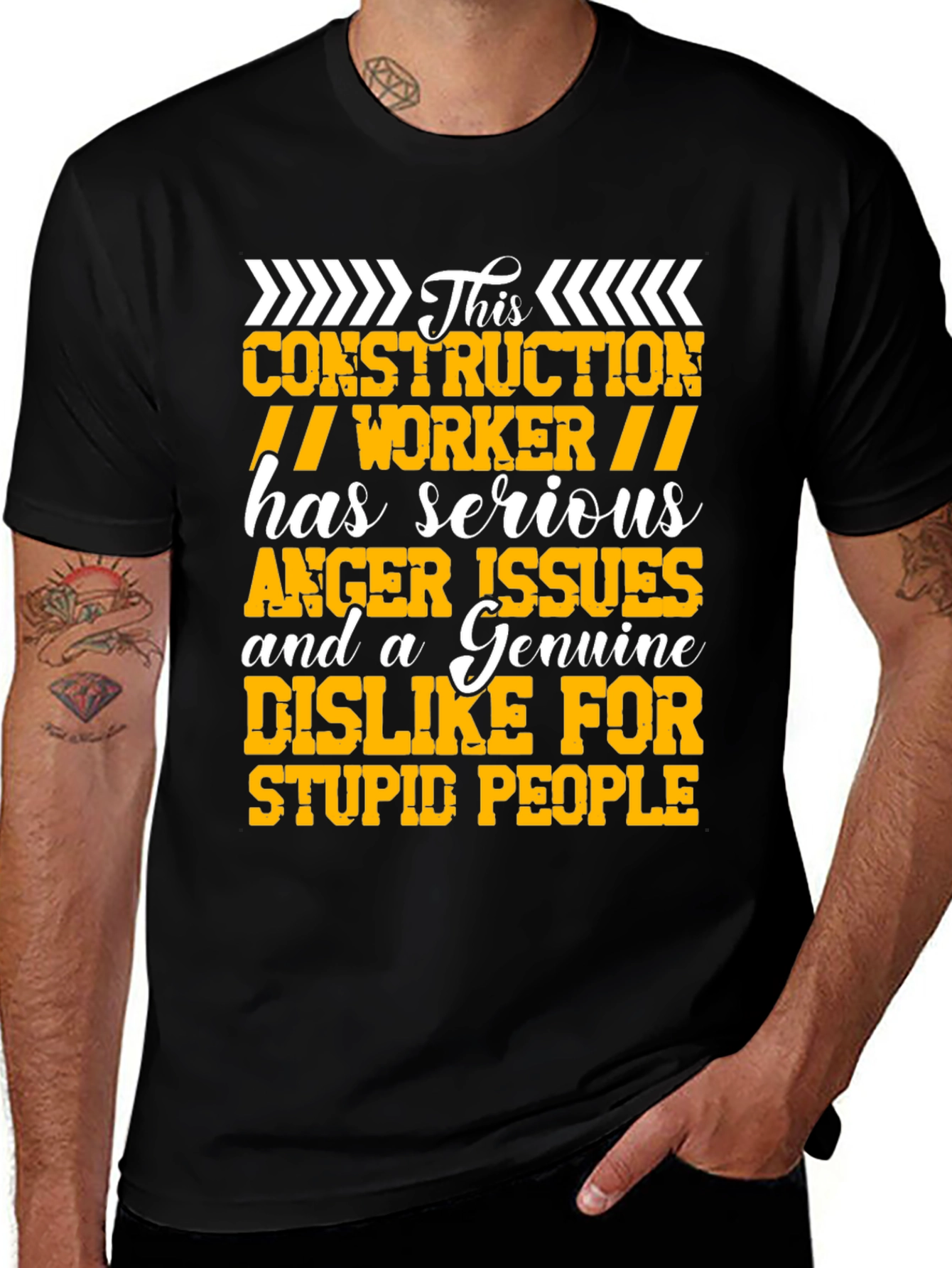 Construction Worker Graphic T-Shirt