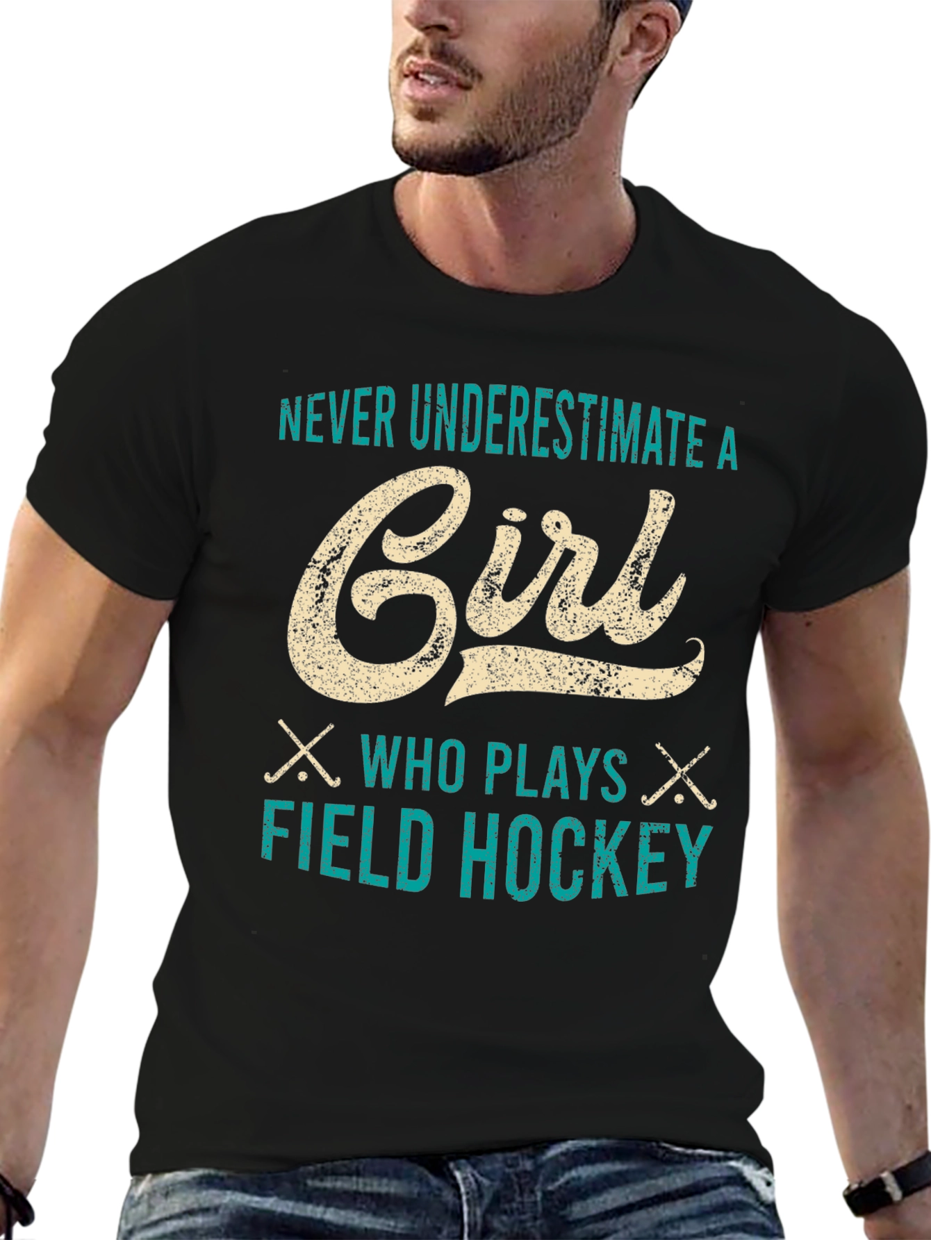 Never Underestimate a Girl Field Hockey T-Shirt