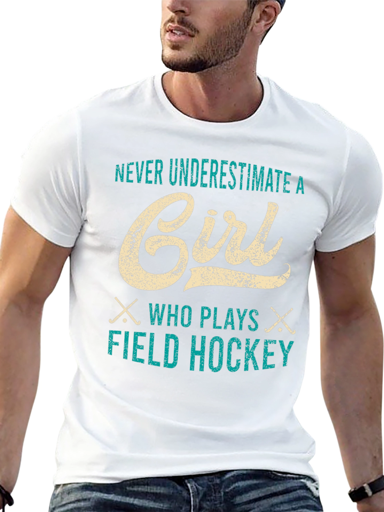 Never Underestimate a Girl Field Hockey T-Shirt