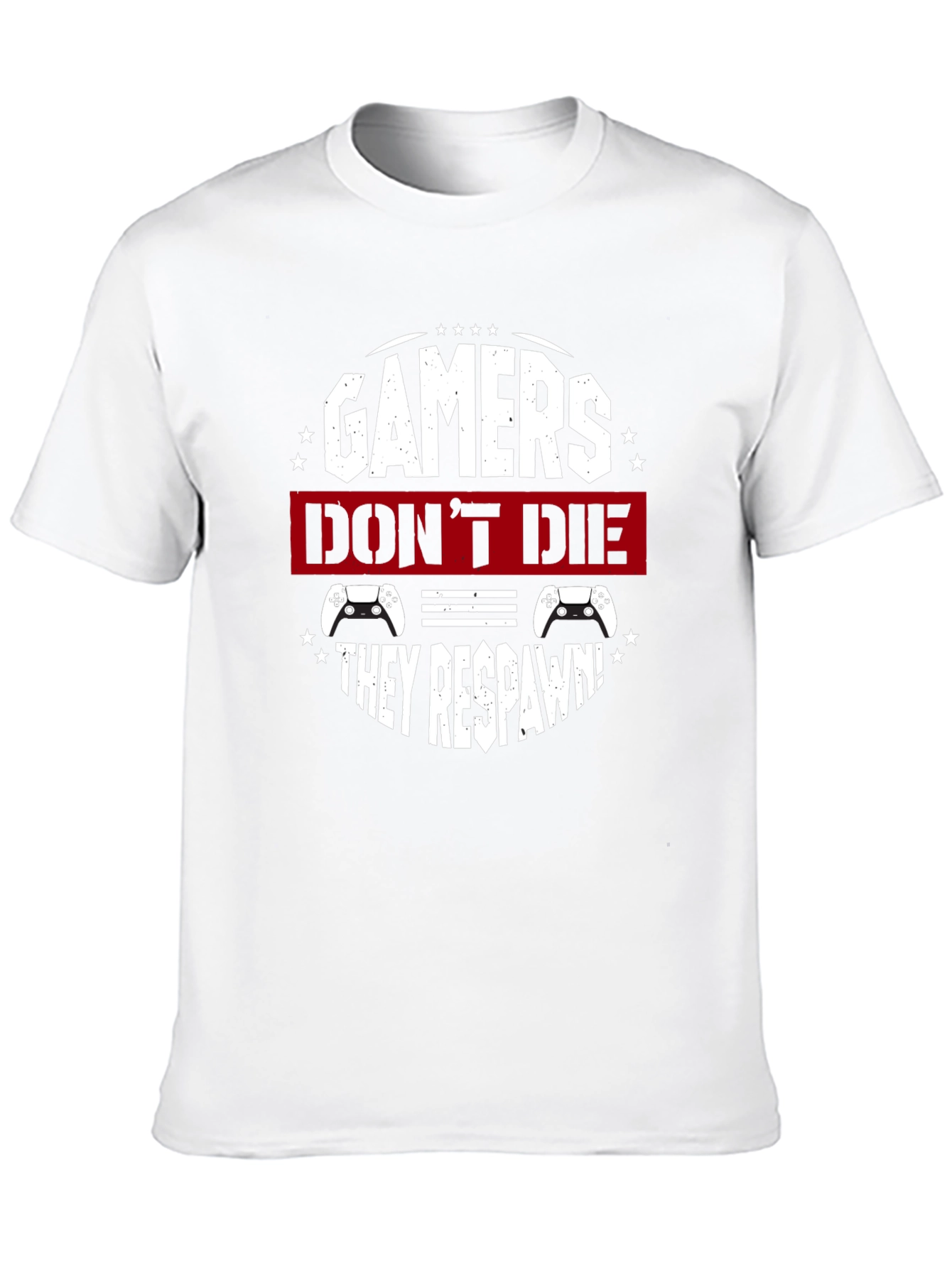 Gamers Dont Die They Respawn Black T-Shirt