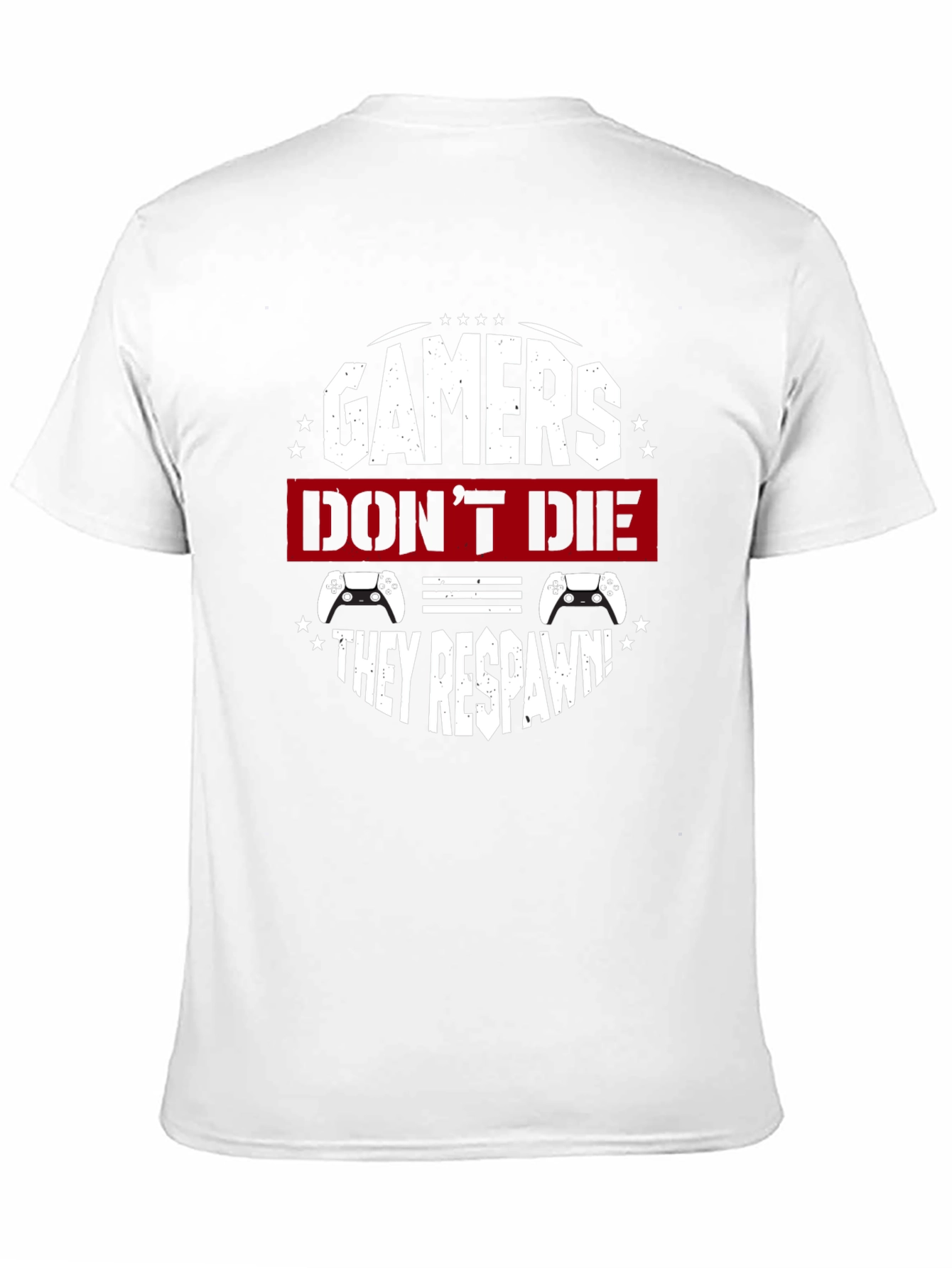 Gamers Dont Die They Respawn Black T-Shirt