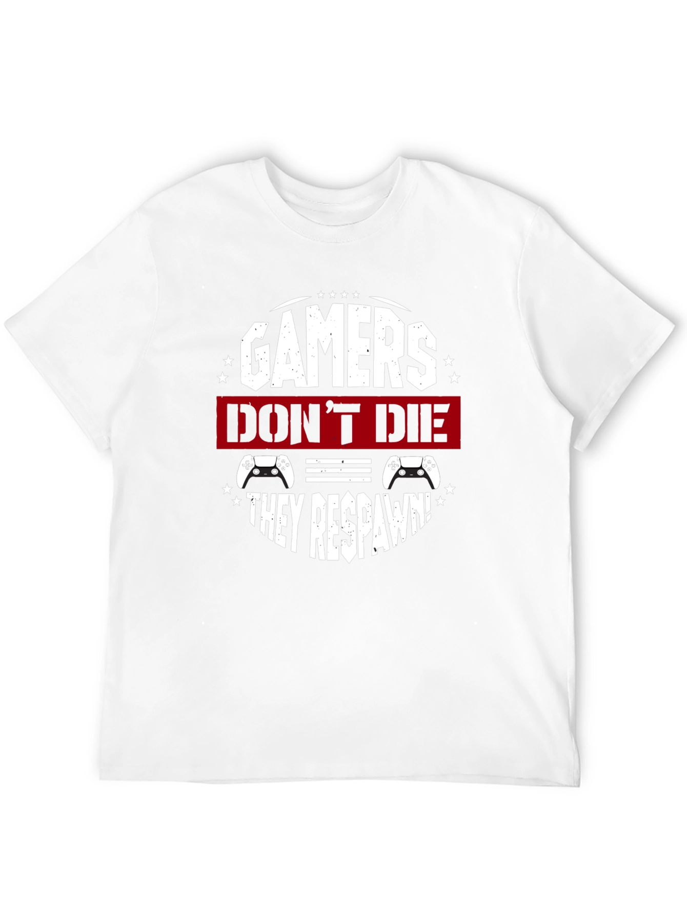 Gamers Dont Die They Respawn Black T-Shirt