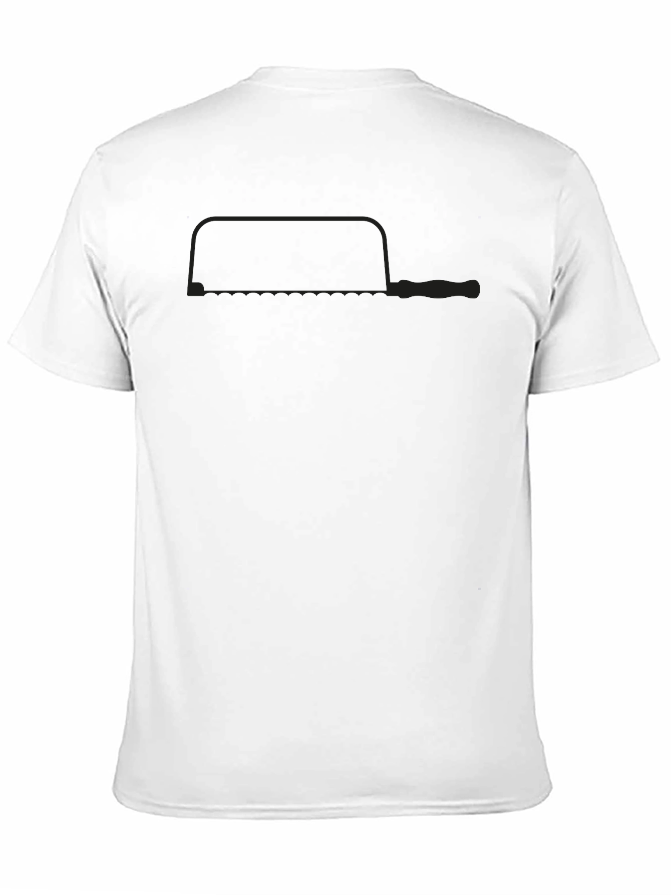 Black T-Shirt with Saw Graphic