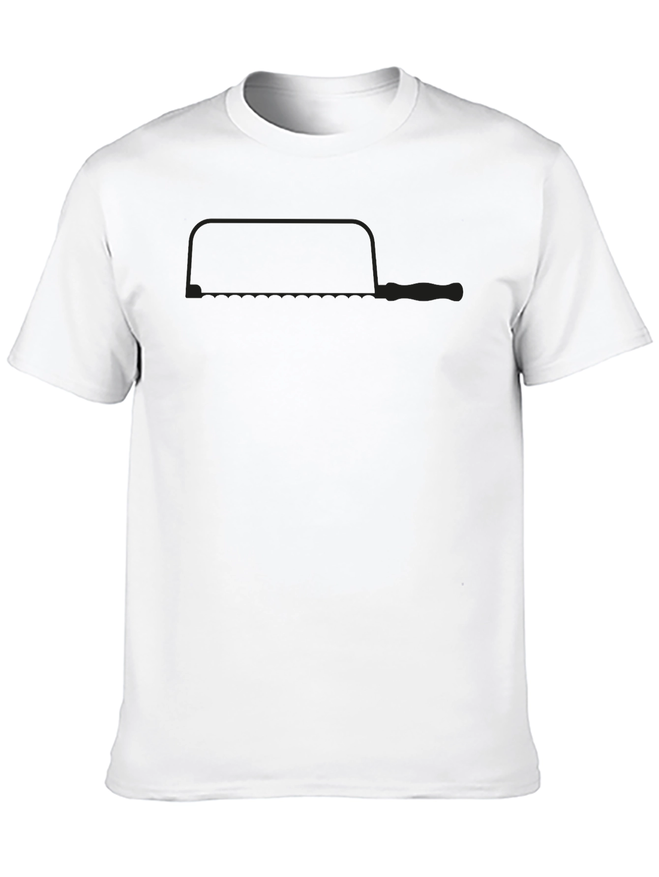 Black T-Shirt with Saw Graphic