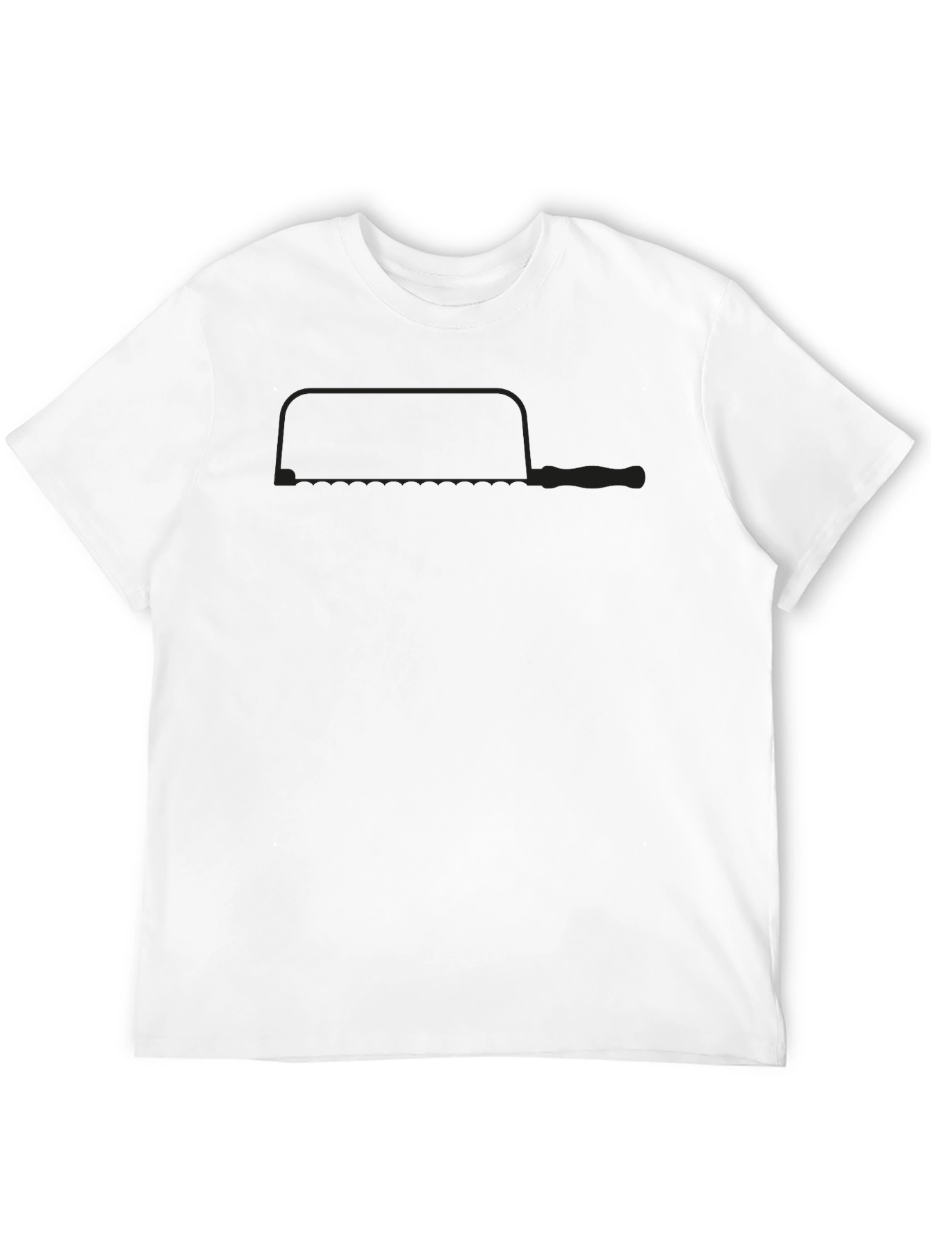 Black T-Shirt with Saw Graphic
