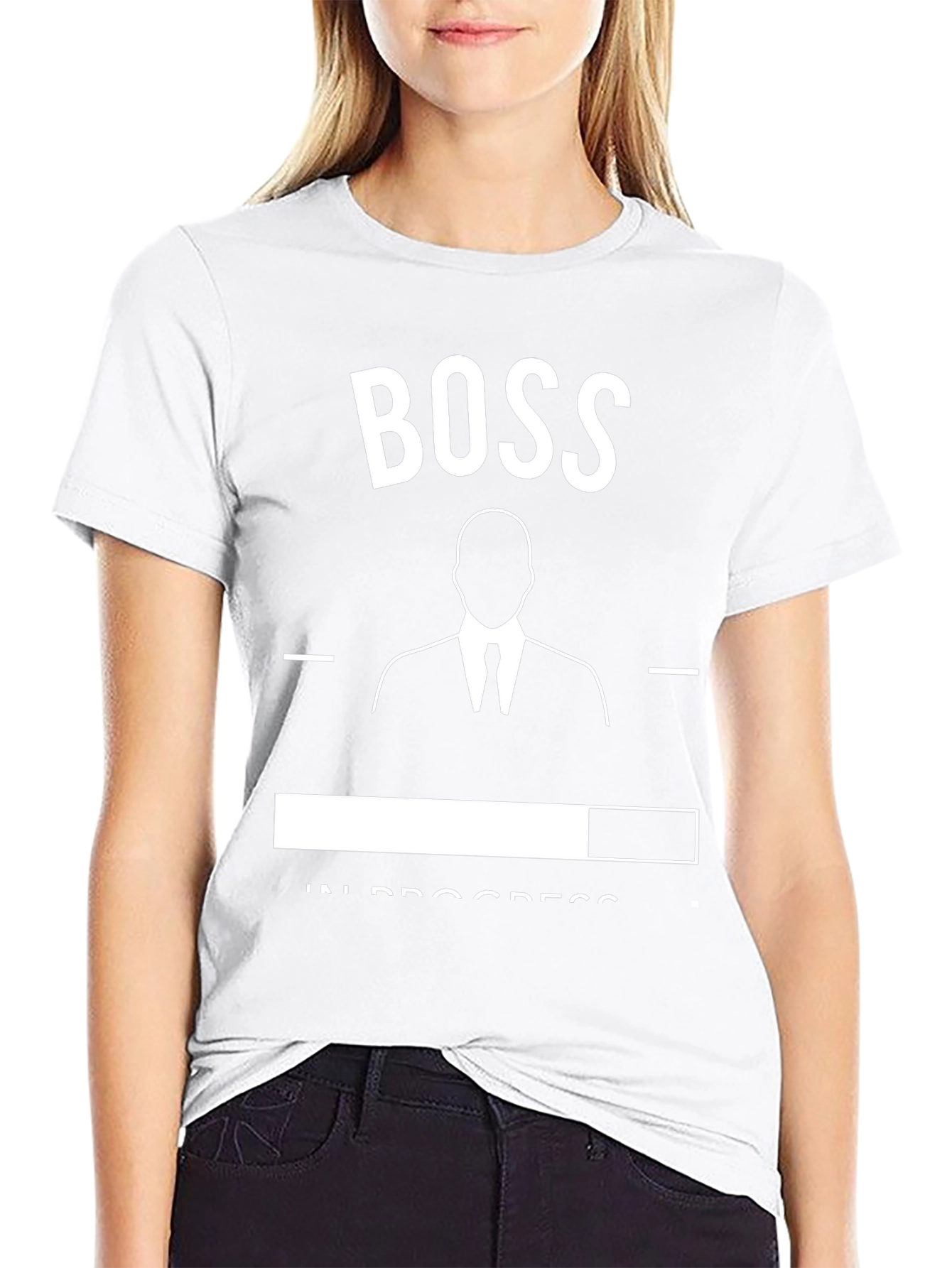 Boss In Progress T-Shirt - Black Graphic Tee