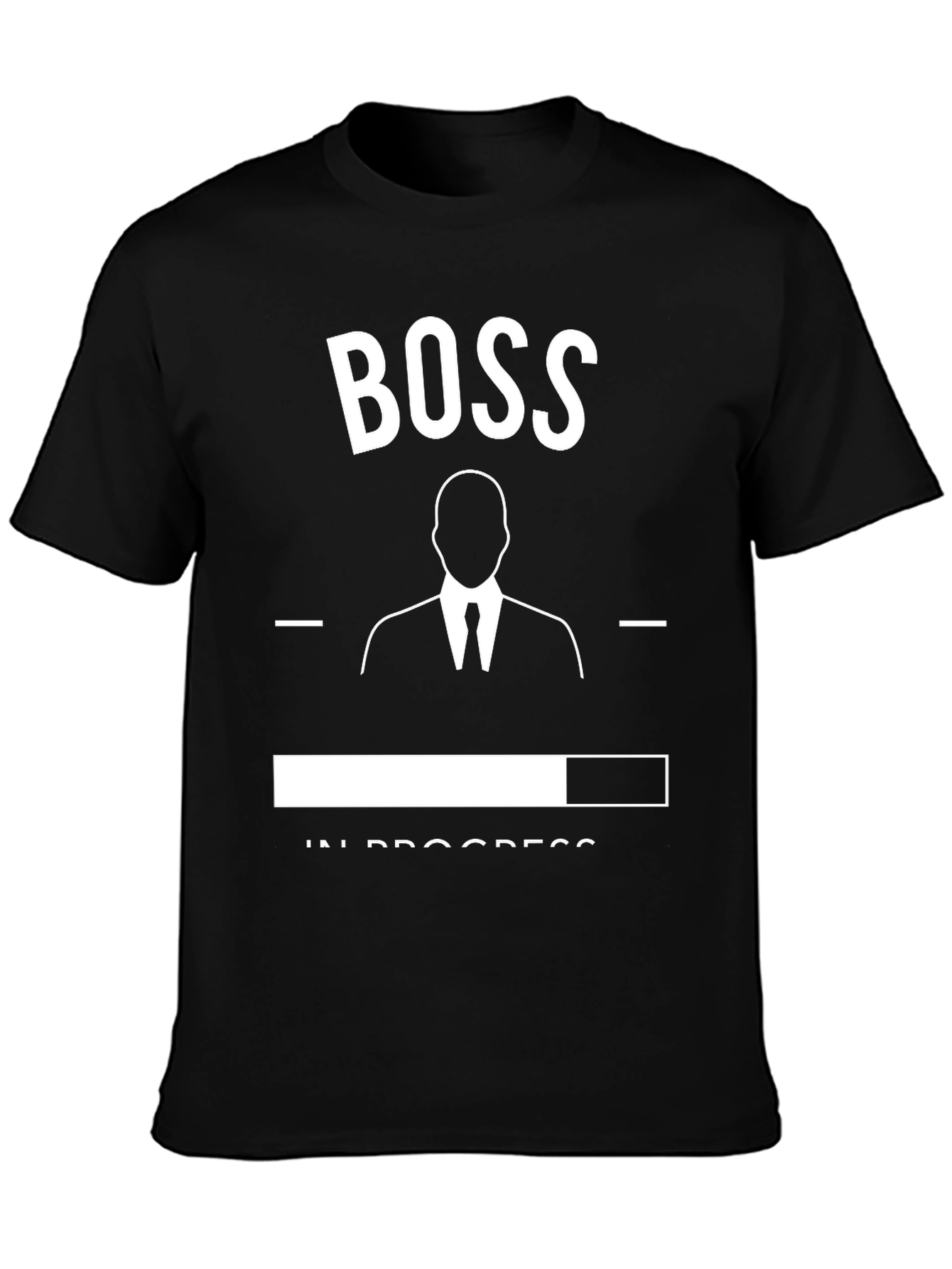Boss In Progress T-Shirt - Black Graphic Tee