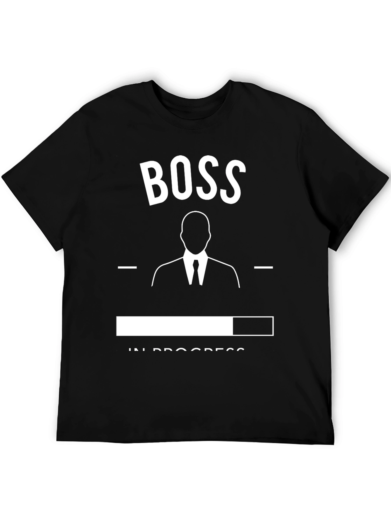 Boss In Progress T-Shirt - Black Graphic Tee