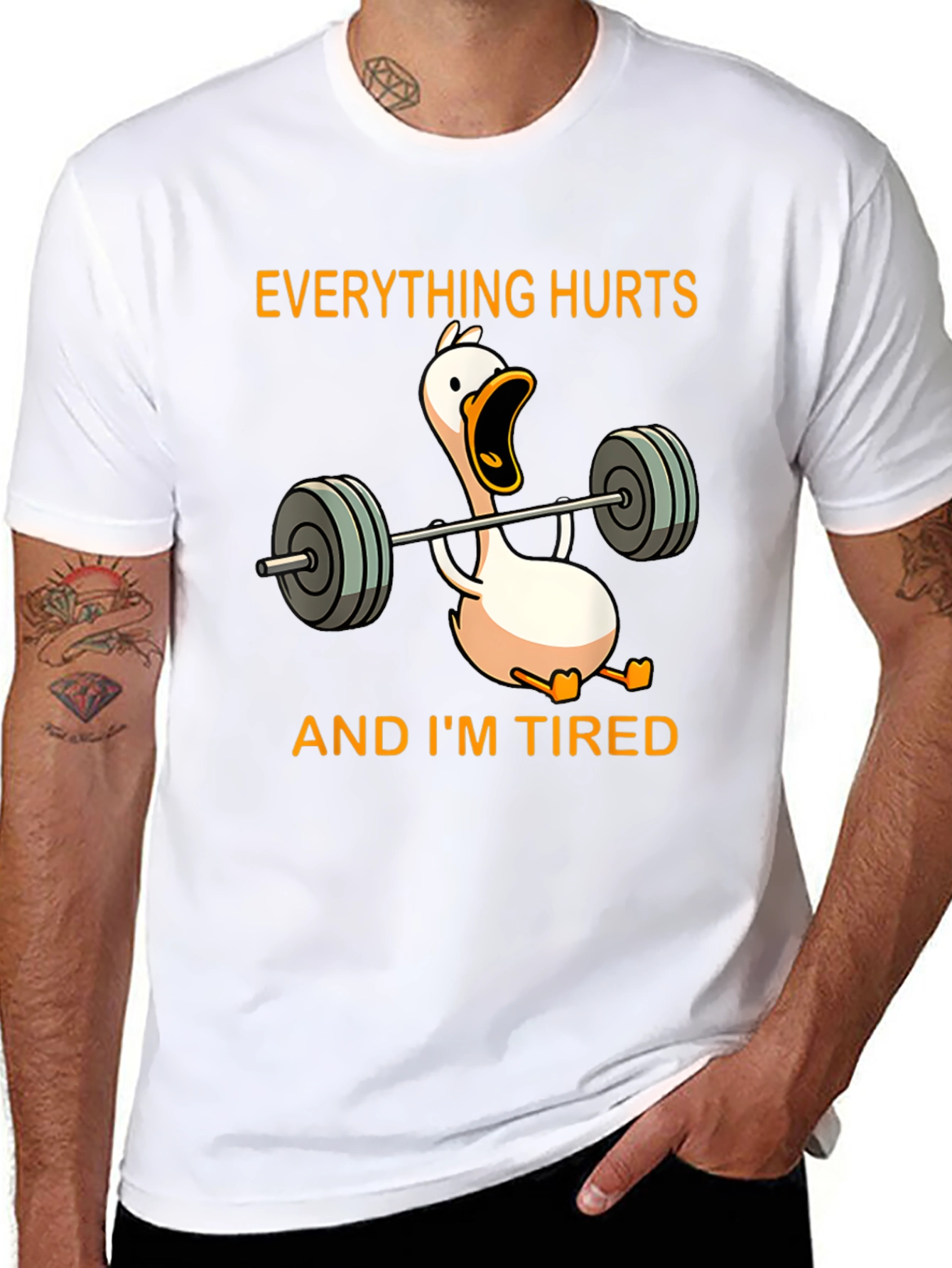 Everything Hurts Gym Duck T-Shirt