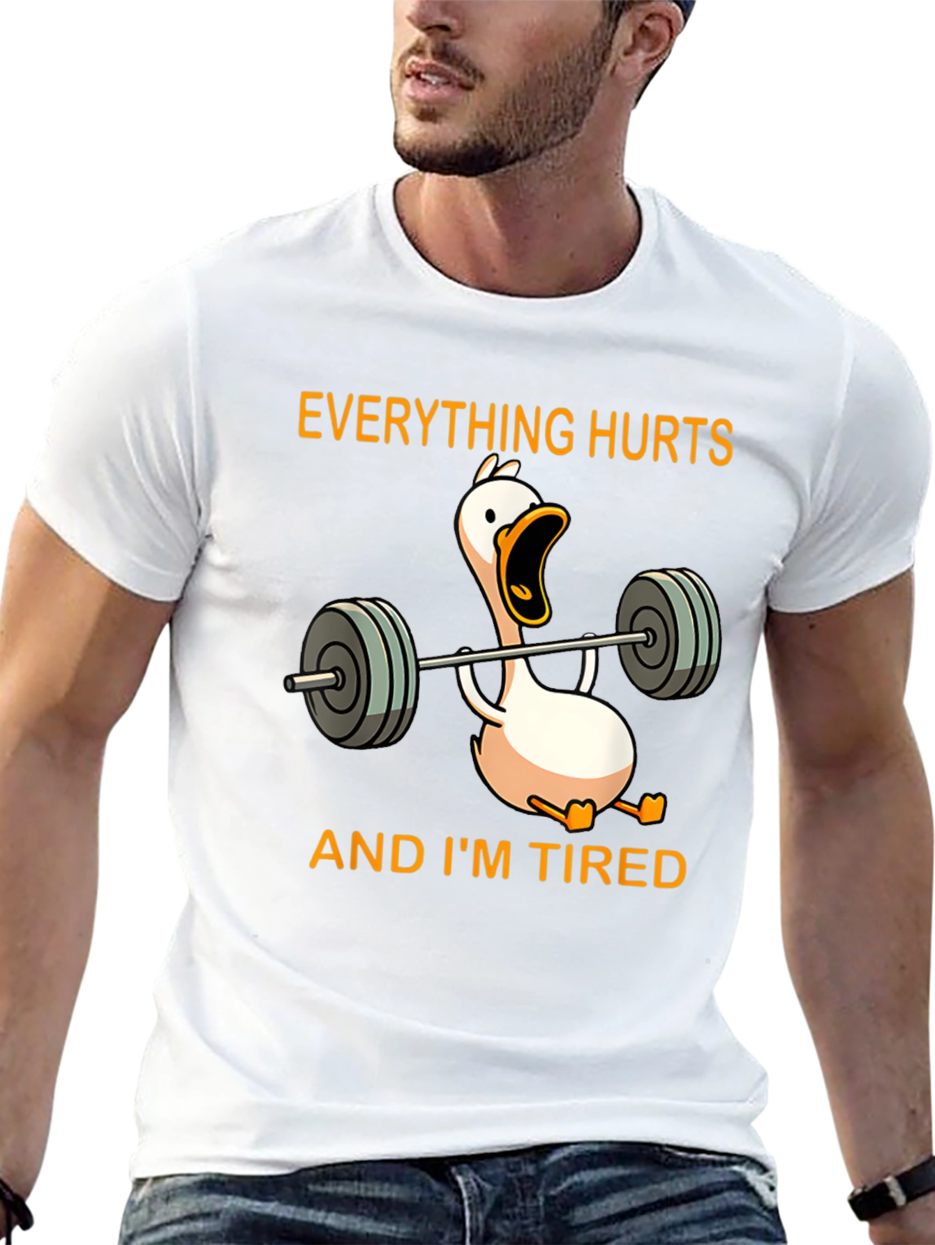 Everything Hurts Gym Duck T-Shirt