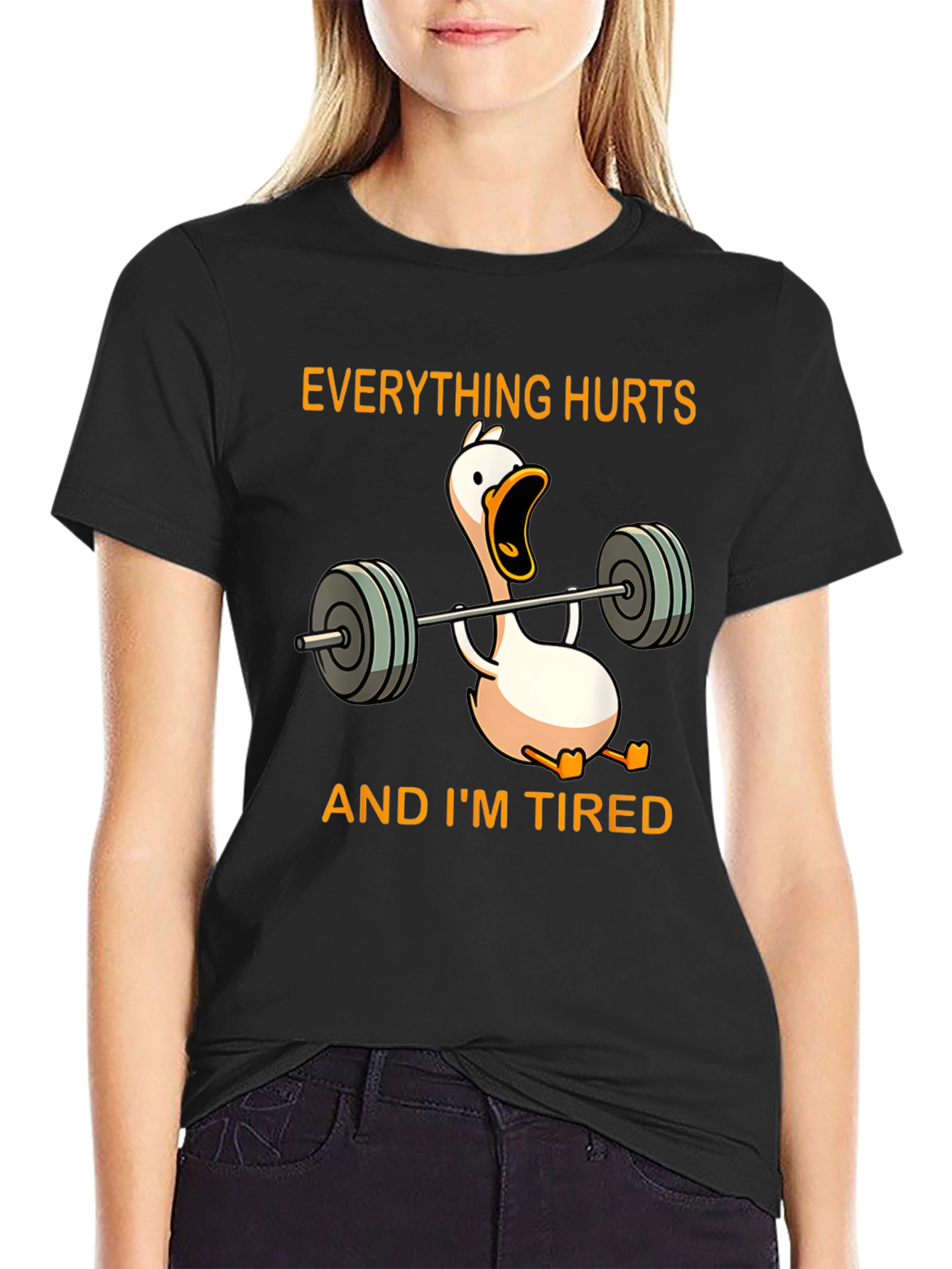 Everything Hurts Gym Duck T-Shirt