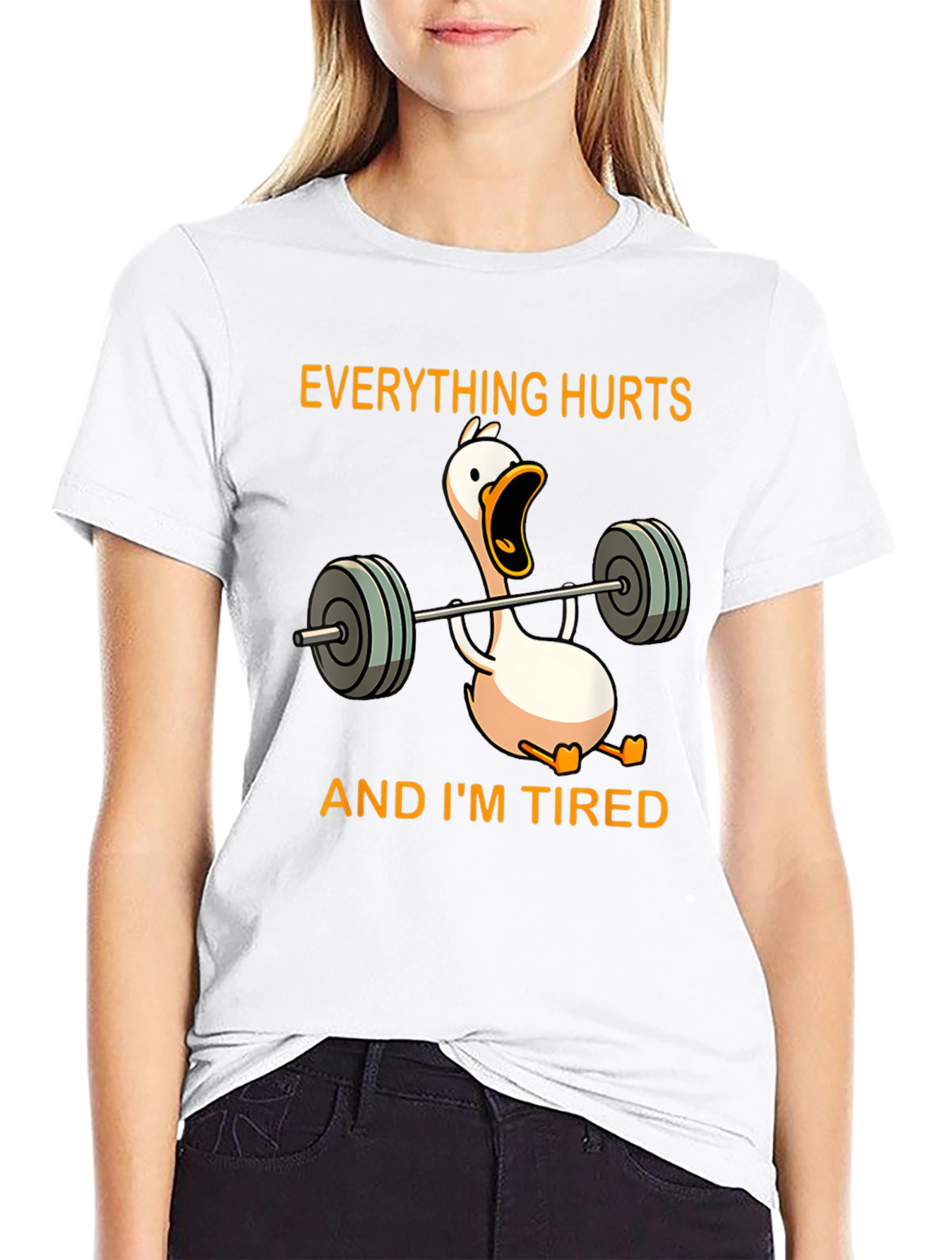 Everything Hurts Gym Duck T-Shirt