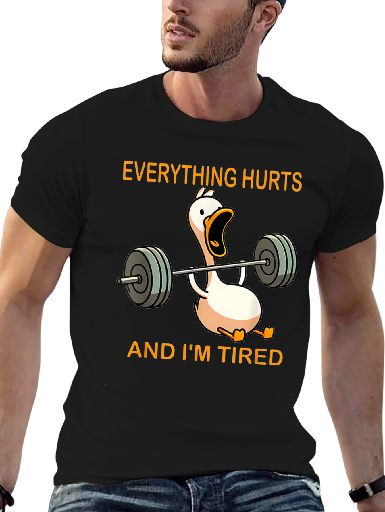 Everything Hurts Gym Duck T-Shirt