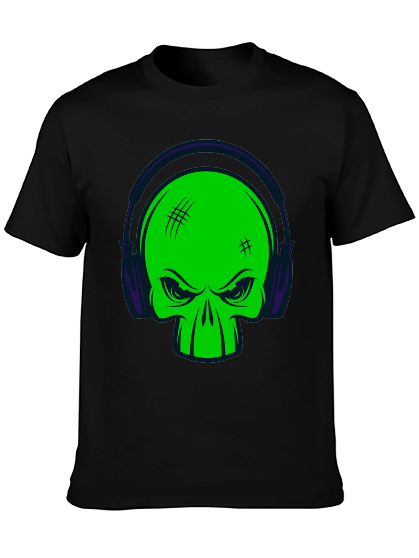 Skull DJ Black T-Shirt