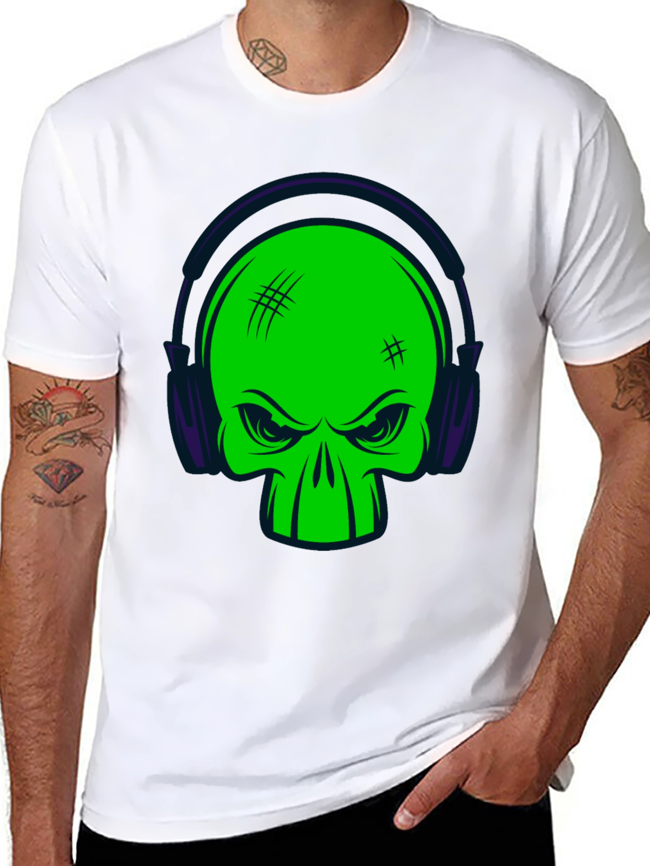 Skull DJ Black T-Shirt