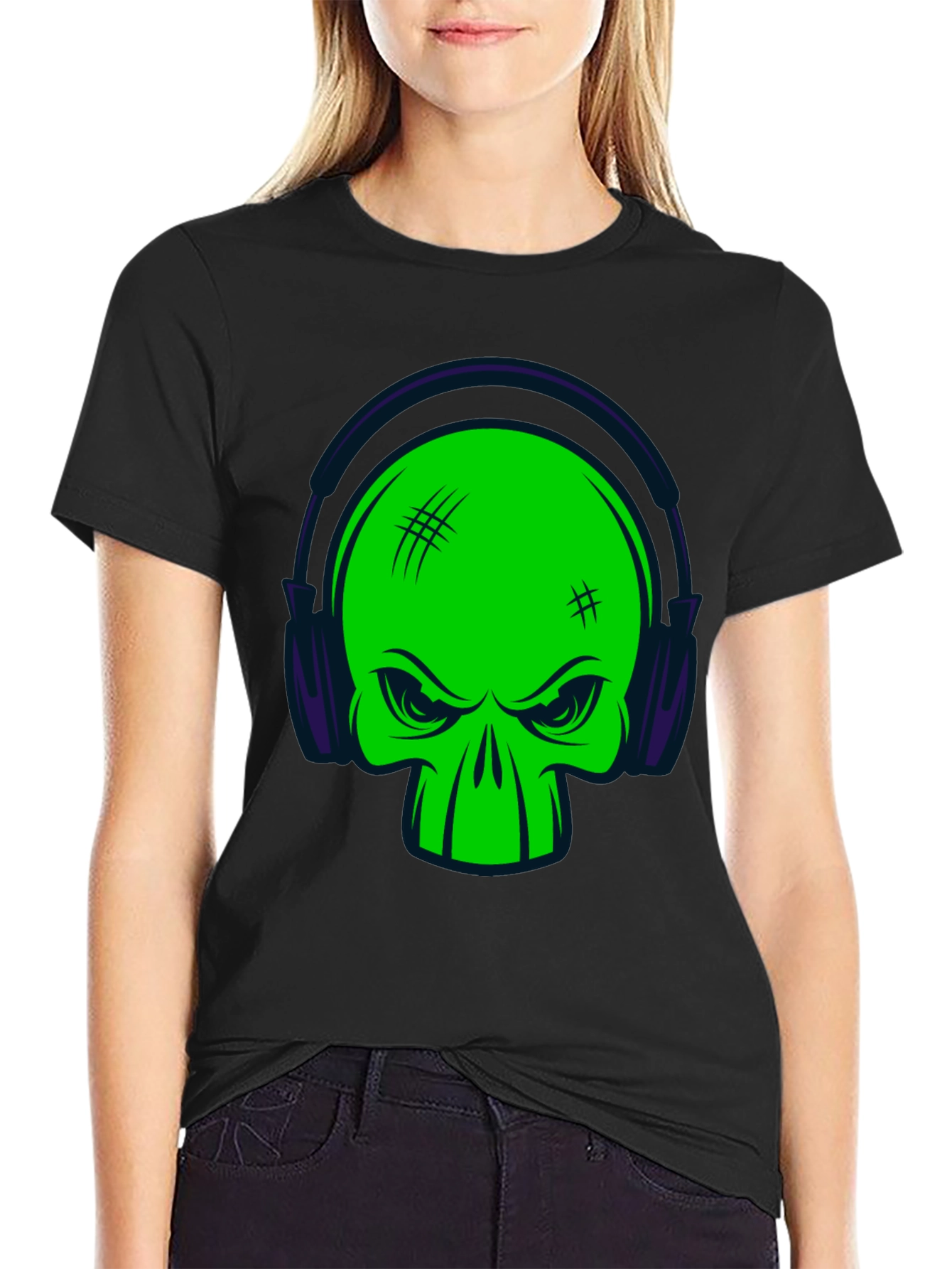 Skull DJ Black T-Shirt