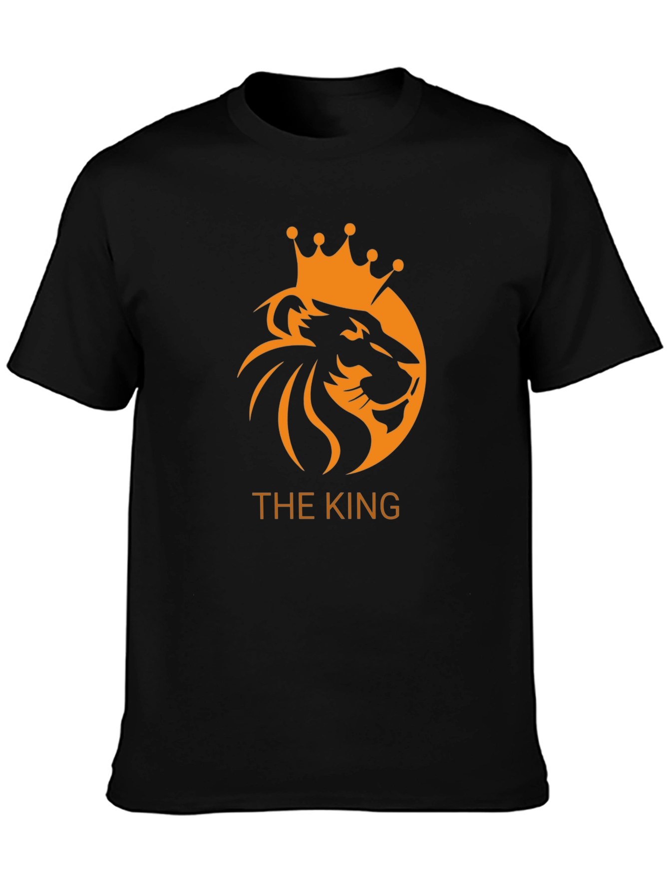 The King Lion Crown Graphic Black T-Shirt