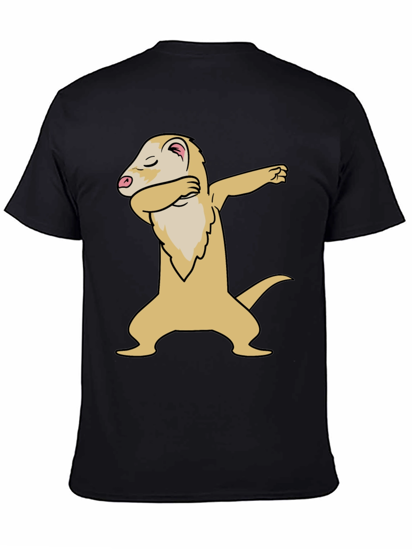 Dabbing Ferret Graphic T-Shirt - Cool Animal Tee