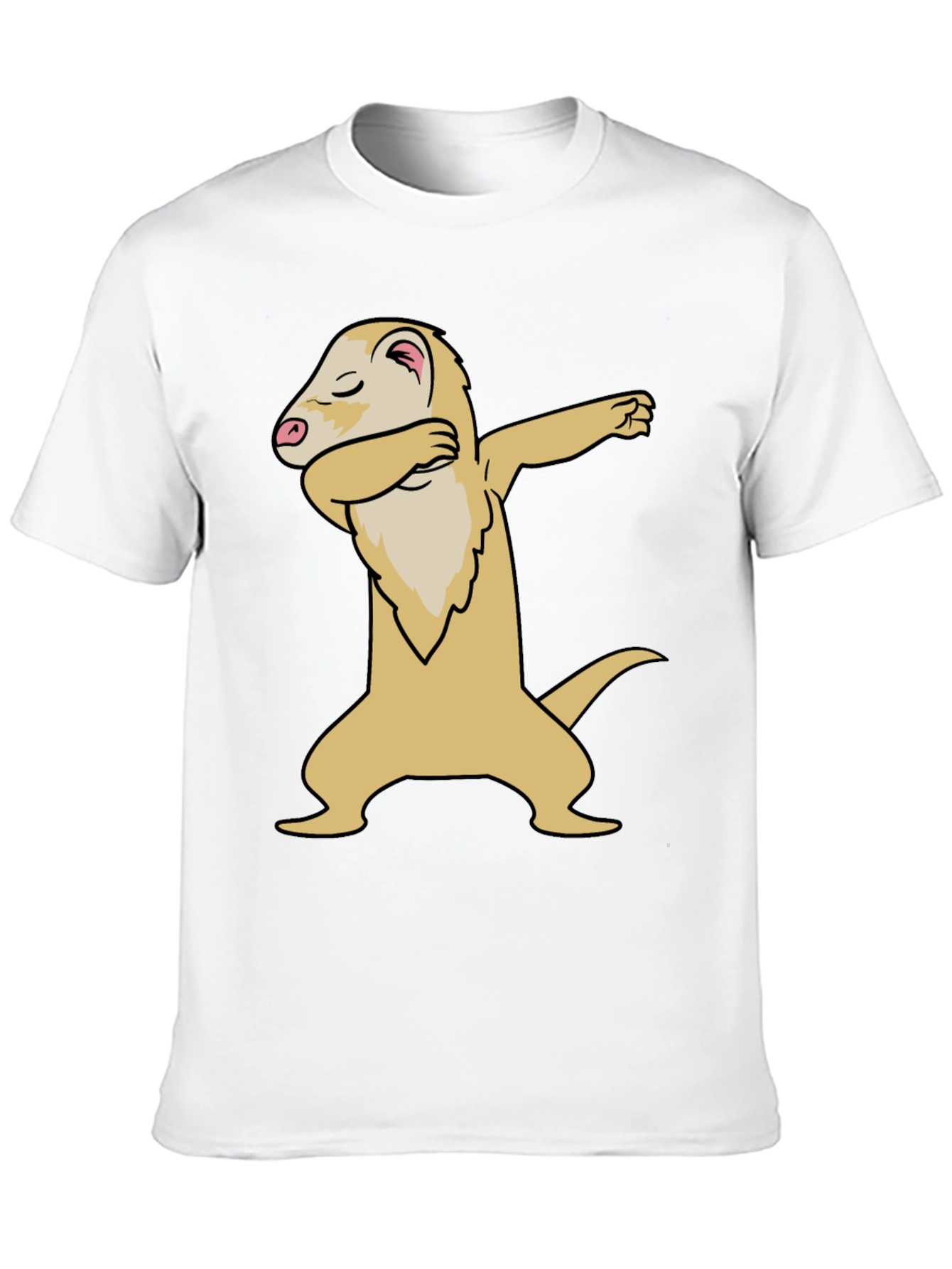Dabbing Ferret Graphic T-Shirt - Cool Animal Tee