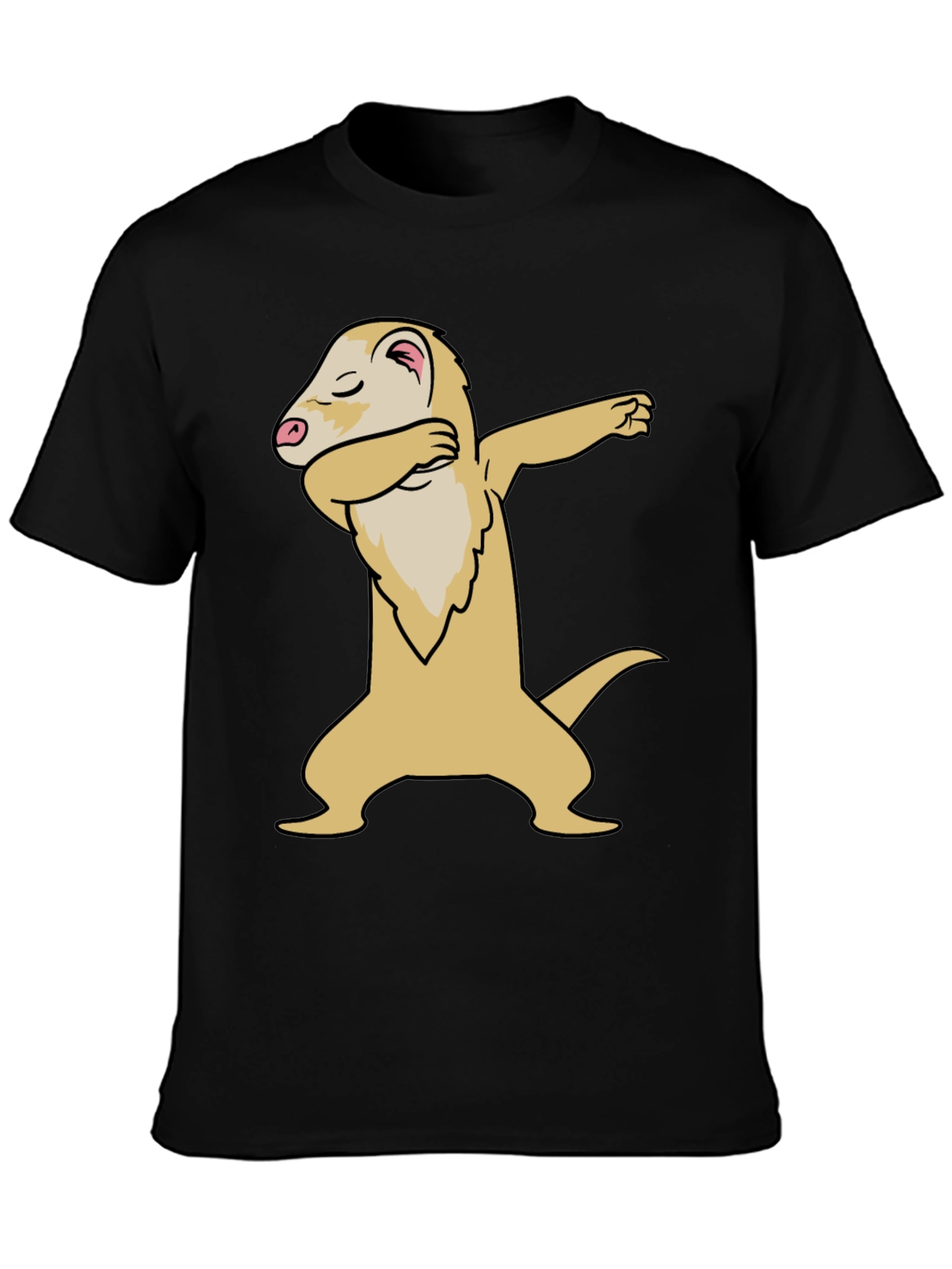 Dabbing Ferret Graphic T-Shirt - Cool Animal Tee