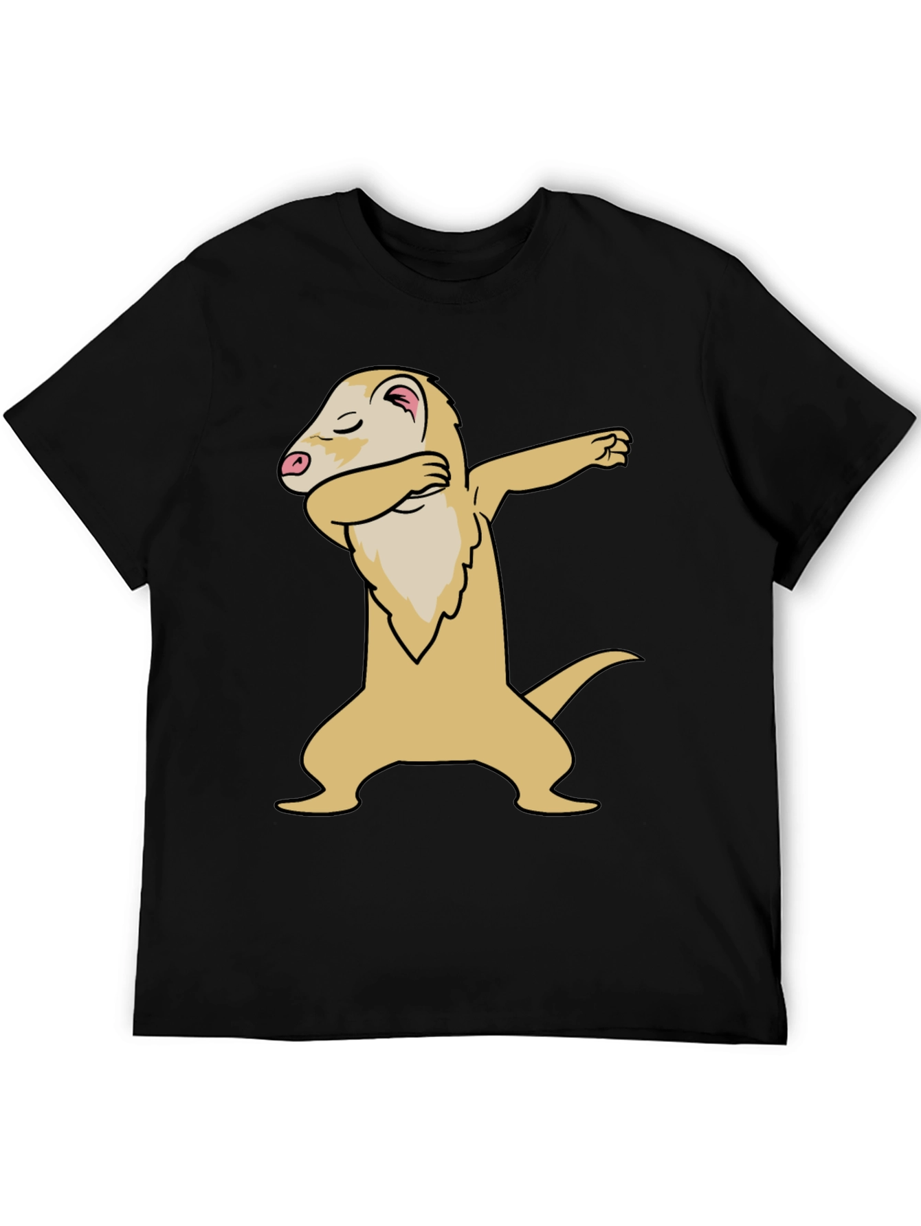 Dabbing Ferret Graphic T-Shirt - Cool Animal Tee