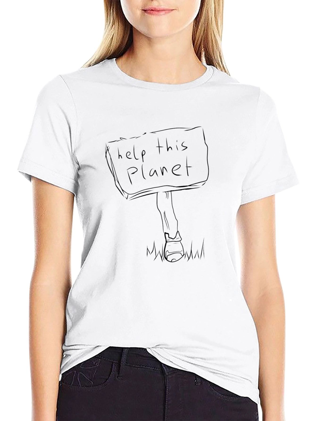 Help This Planet Graphic Tee - Eco-Friendly Fashion