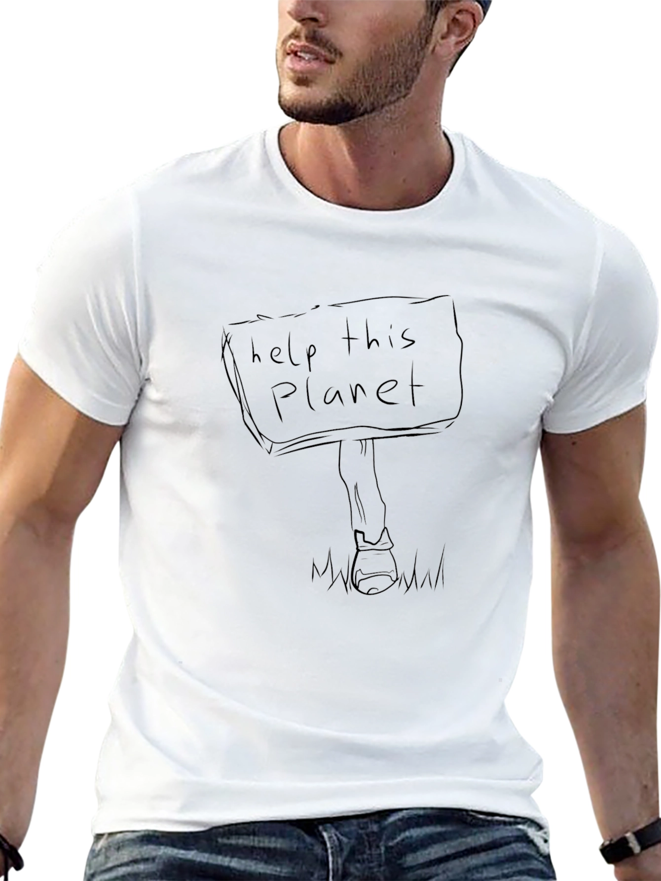Help This Planet Graphic Tee - Eco-Friendly Fashion