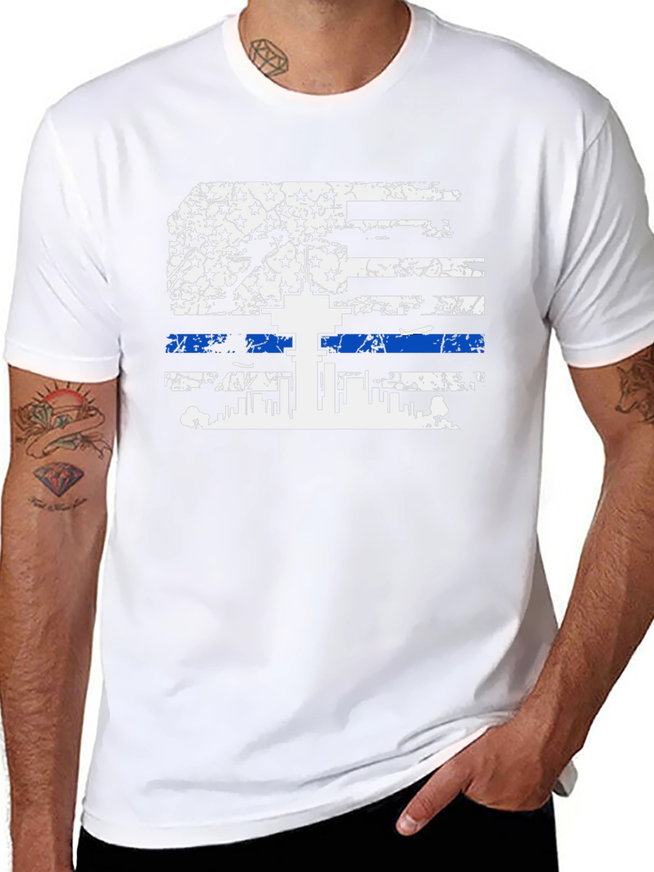 Thin Blue Line Flag T-Shirt