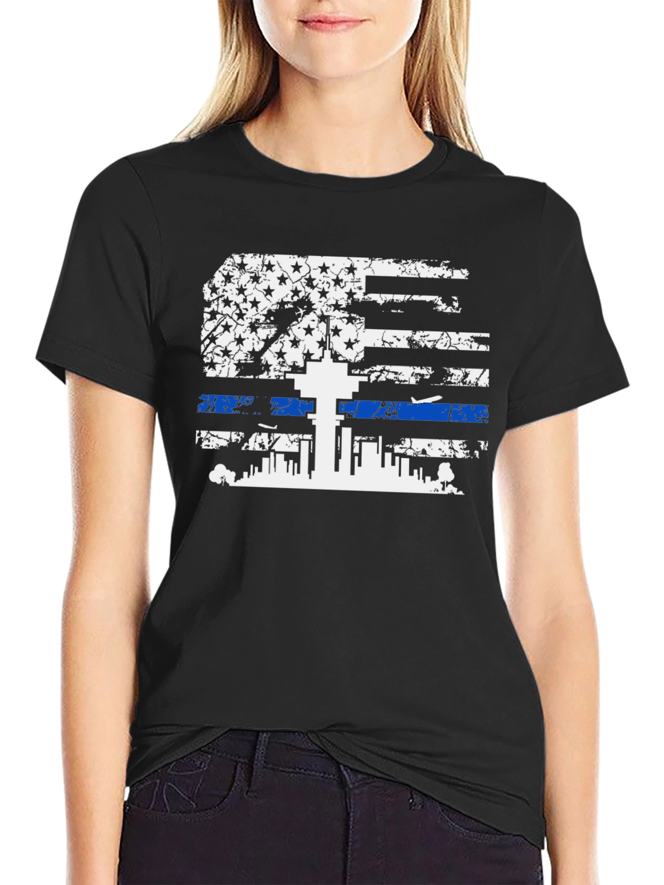 Thin Blue Line Flag T-Shirt