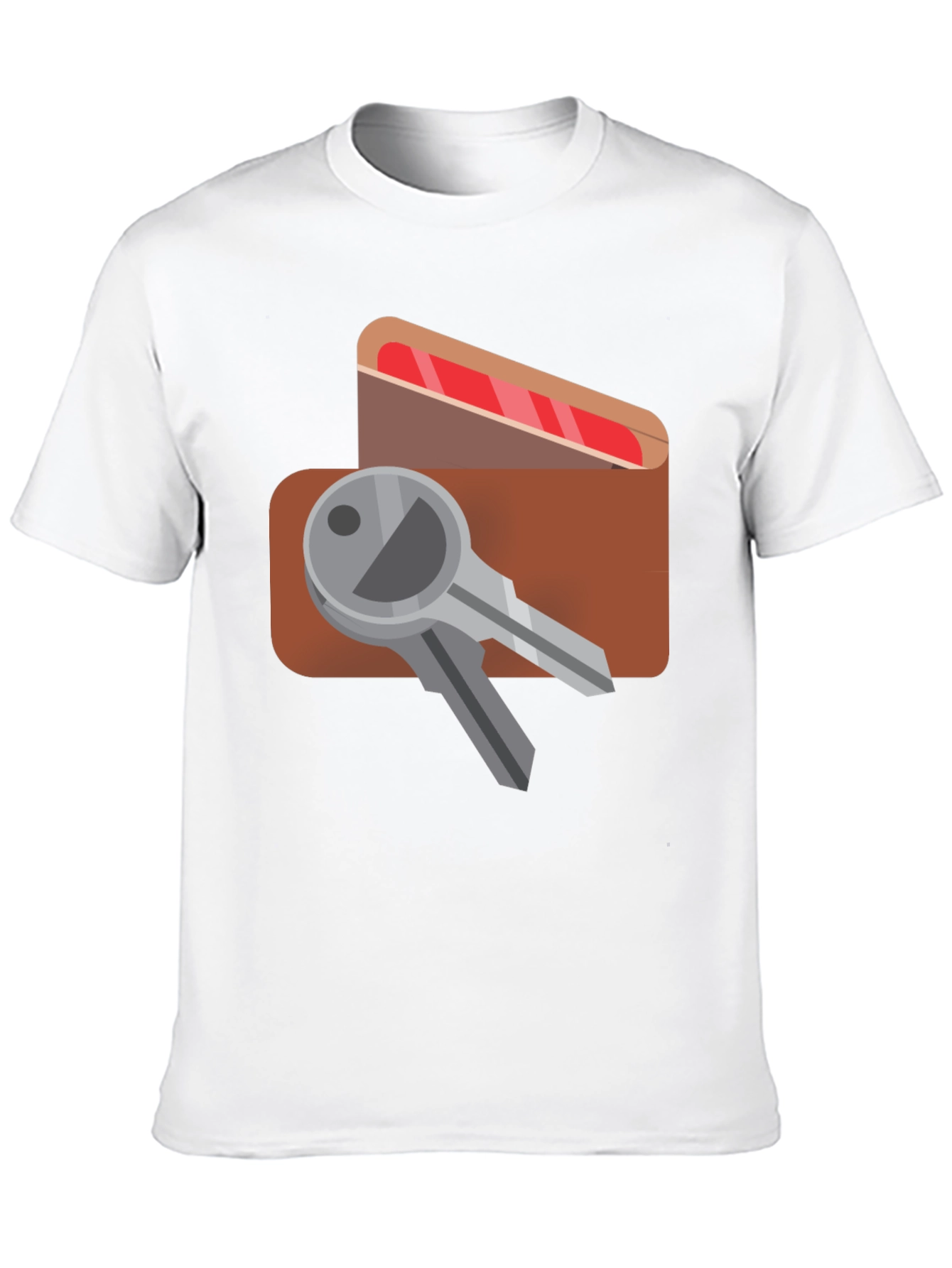 Keys & Wallet Graphic Black T-Shirt