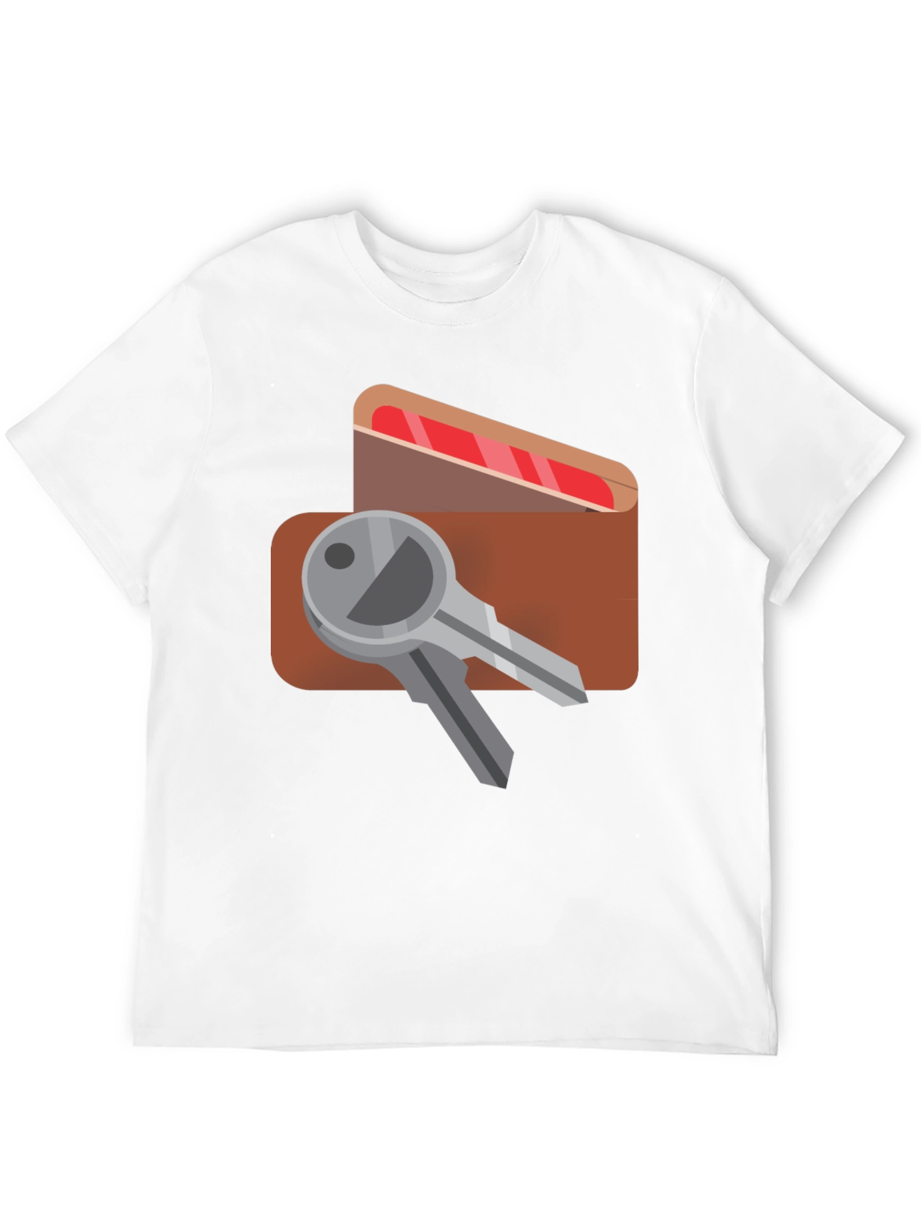 Keys & Wallet Graphic Black T-Shirt