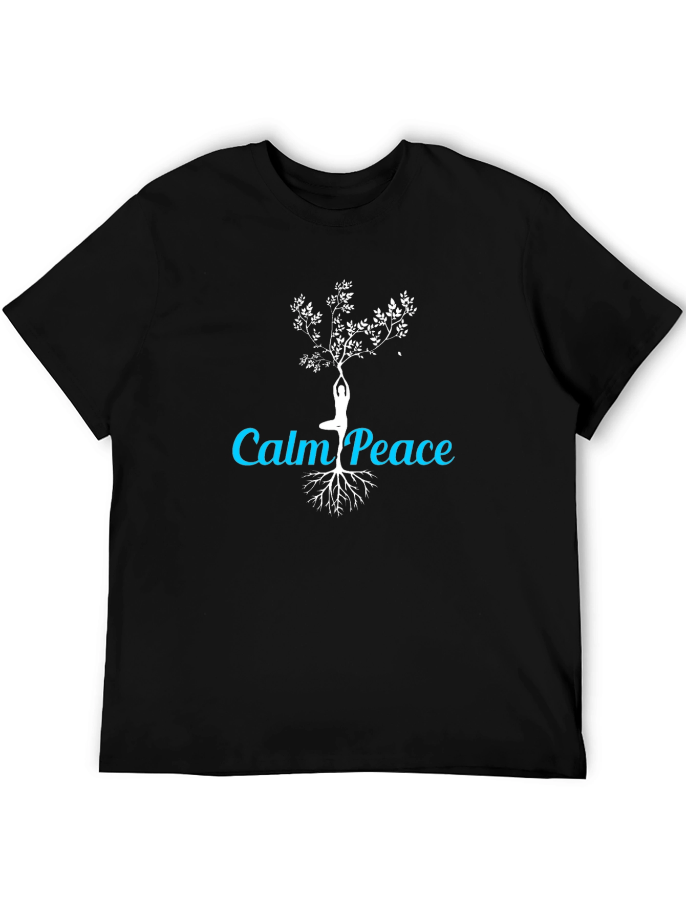 Calm Peace Yoga Tree Graphic T-Shirt