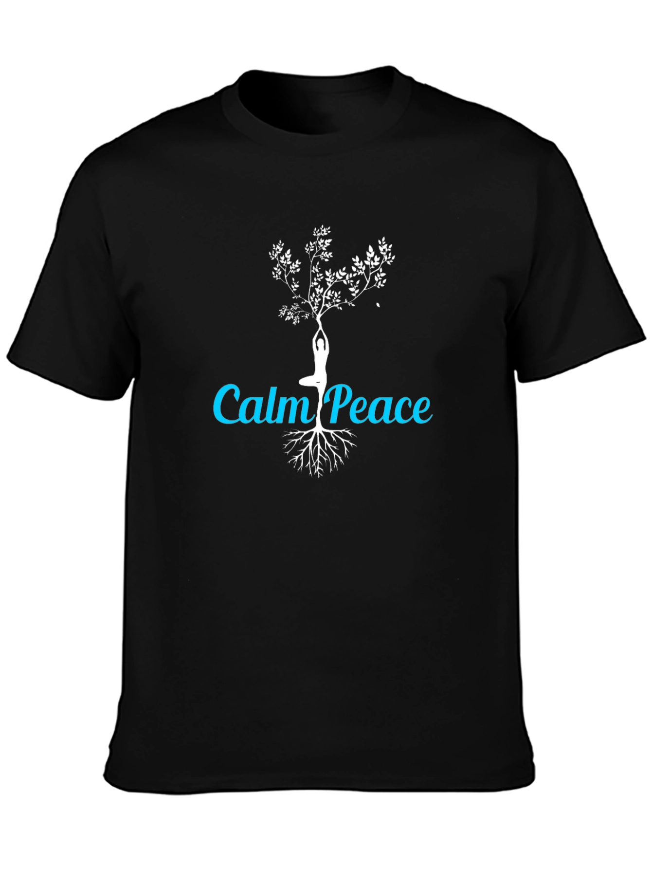 Calm Peace Yoga Tree Graphic T-Shirt