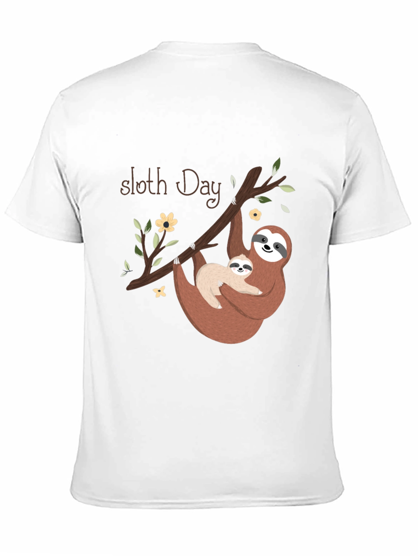 Sloth Day Black T-Shirt