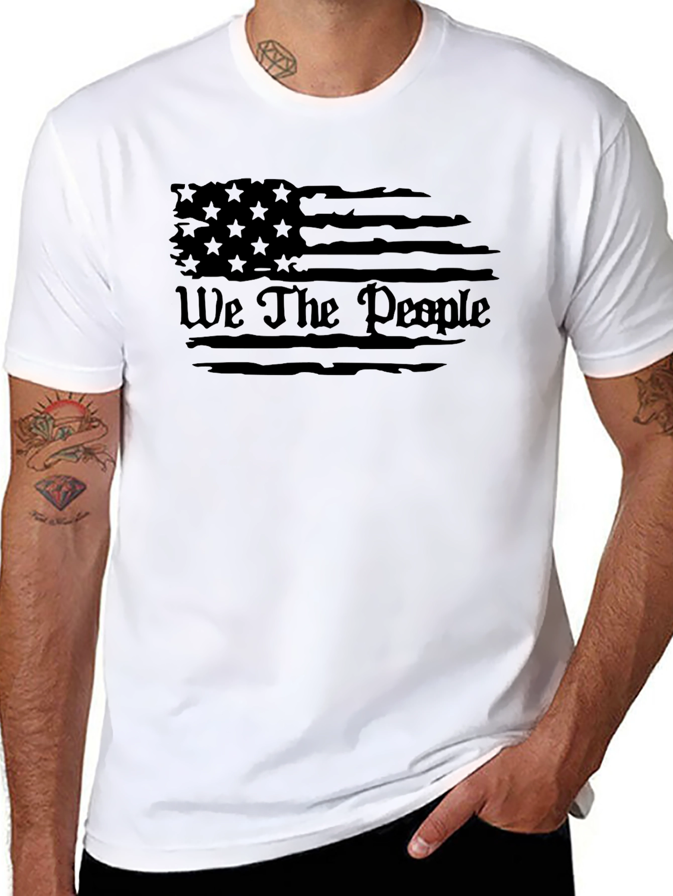 We The People Flag T-Shirt - Patriotic Graphic Tee