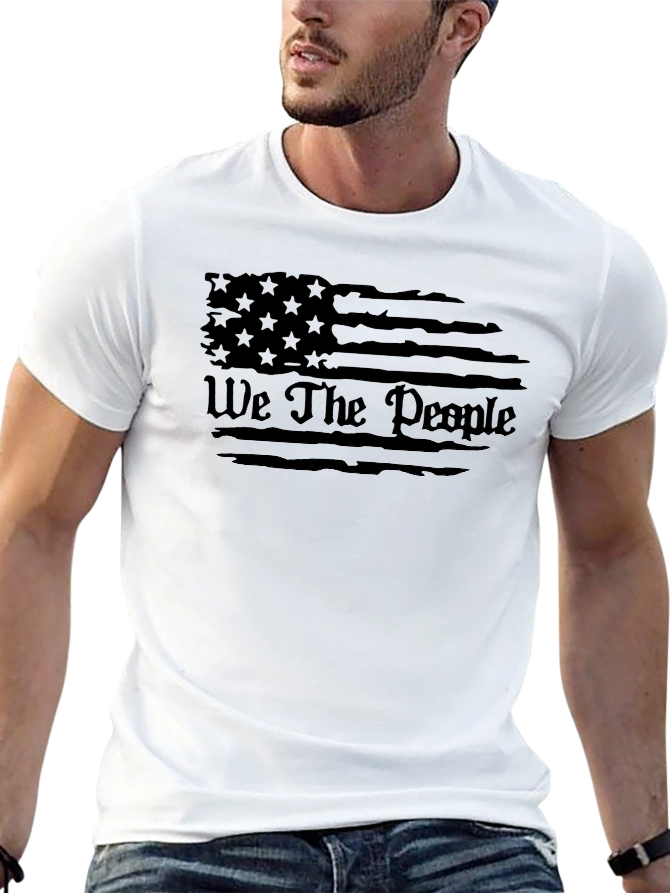 We The People Flag T-Shirt - Patriotic Graphic Tee